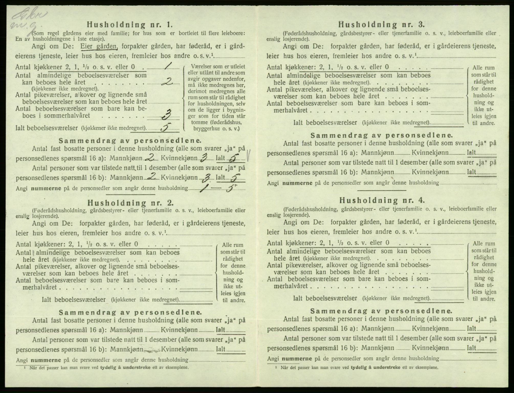 SAB, 1920 census for Vikebygd, 1920, p. 110