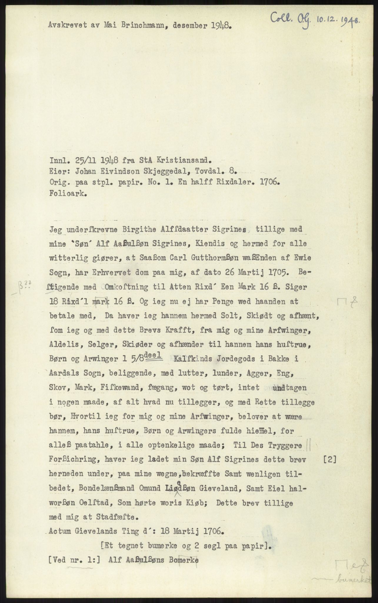 Samlinger til kildeutgivelse, Diplomavskriftsamlingen, AV/RA-EA-4053/H/Ha, p. 2104