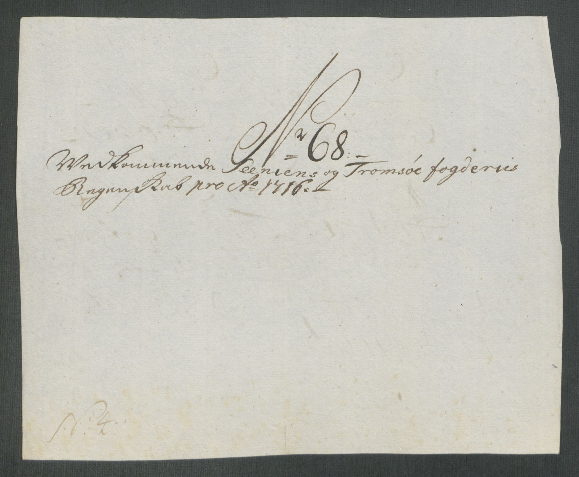 Rentekammeret inntil 1814, Reviderte regnskaper, Fogderegnskap, AV/RA-EA-4092/R68/L4762: Fogderegnskap Senja og Troms, 1716, p. 341