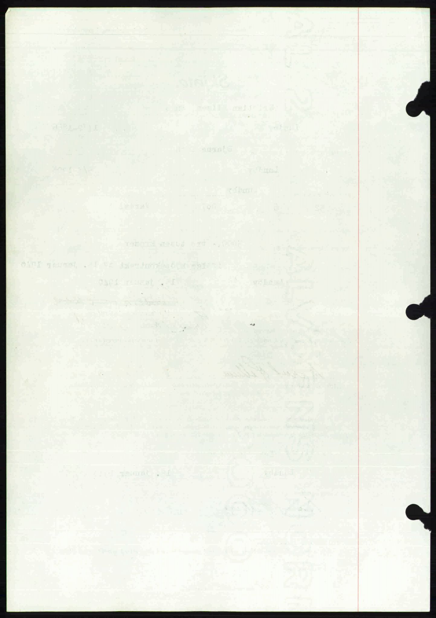 Toten tingrett, SAH/TING-006/H/Hb/Hbc/L0007: Mortgage book no. Hbc-07, 1939-1940, Diary no: : 153/1940