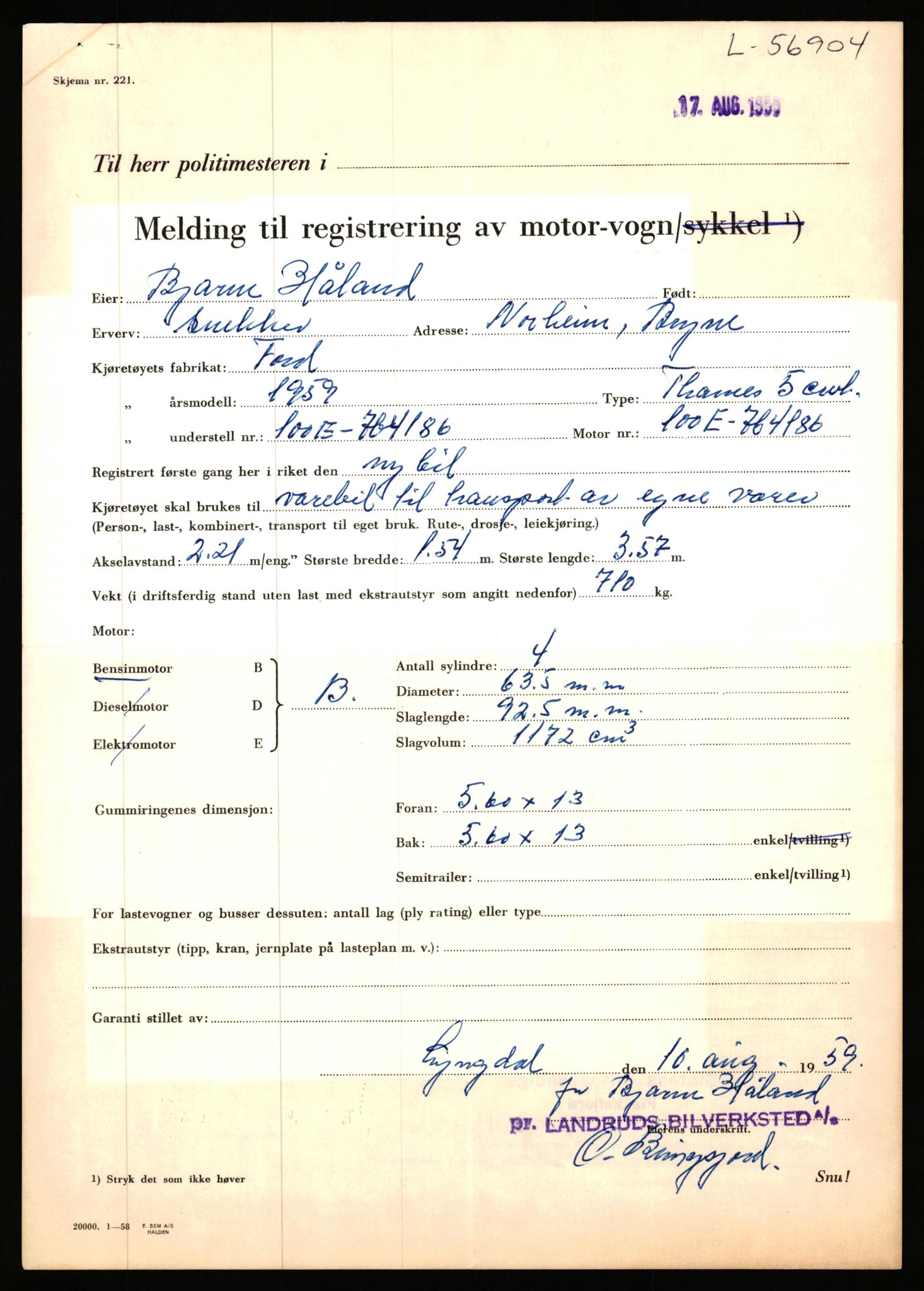 Stavanger trafikkstasjon, AV/SAST-A-101942/0/F/L0056: L-56500 - L-57199, 1930-1971, p. 1340