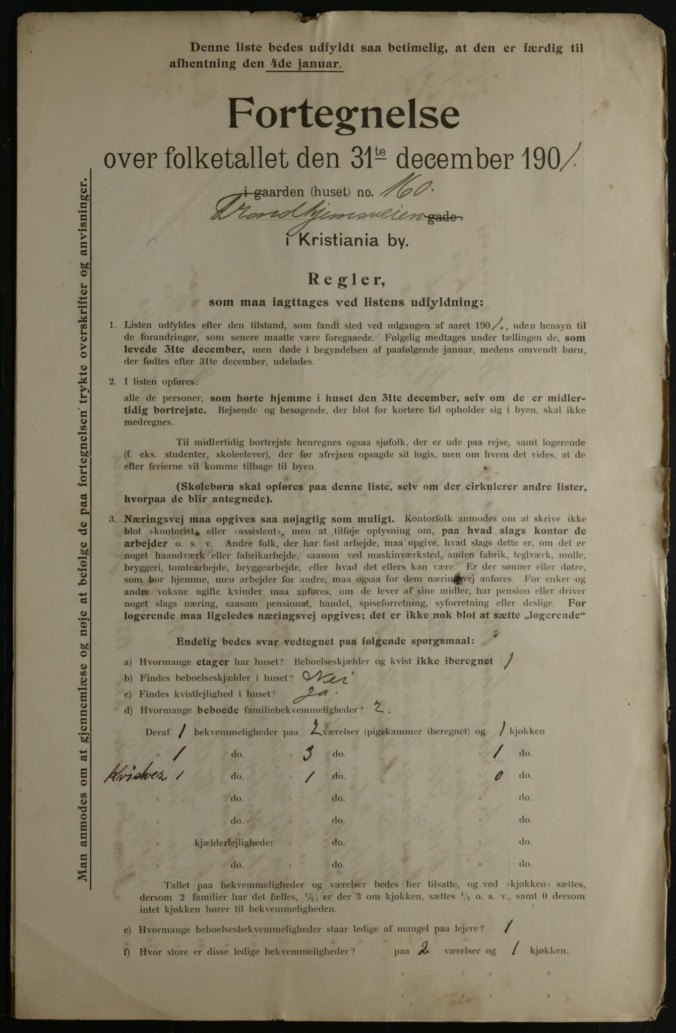 OBA, Municipal Census 1901 for Kristiania, 1901, p. 18030