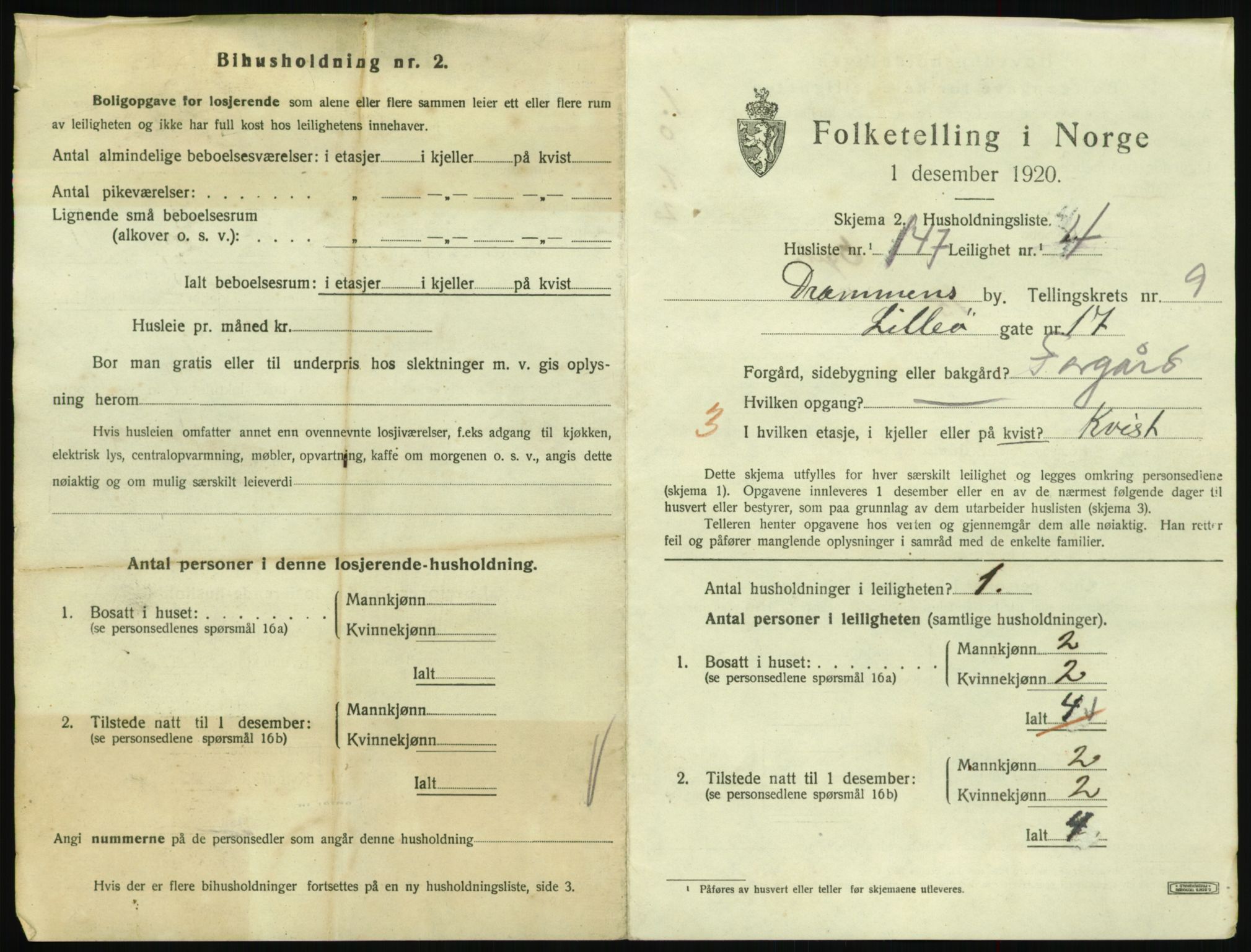 SAKO, 1920 census for Drammen, 1920, p. 16115