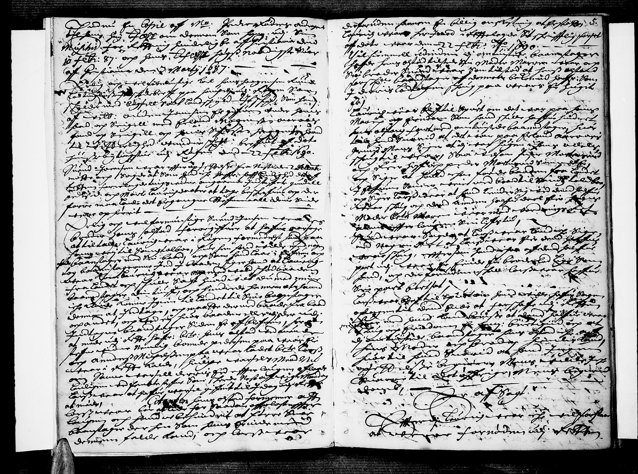 Lier, Røyken og Hurum sorenskriveri, AV/SAKO-A-89/F/Fa/L0031: Tingbok, 1690, p. 5