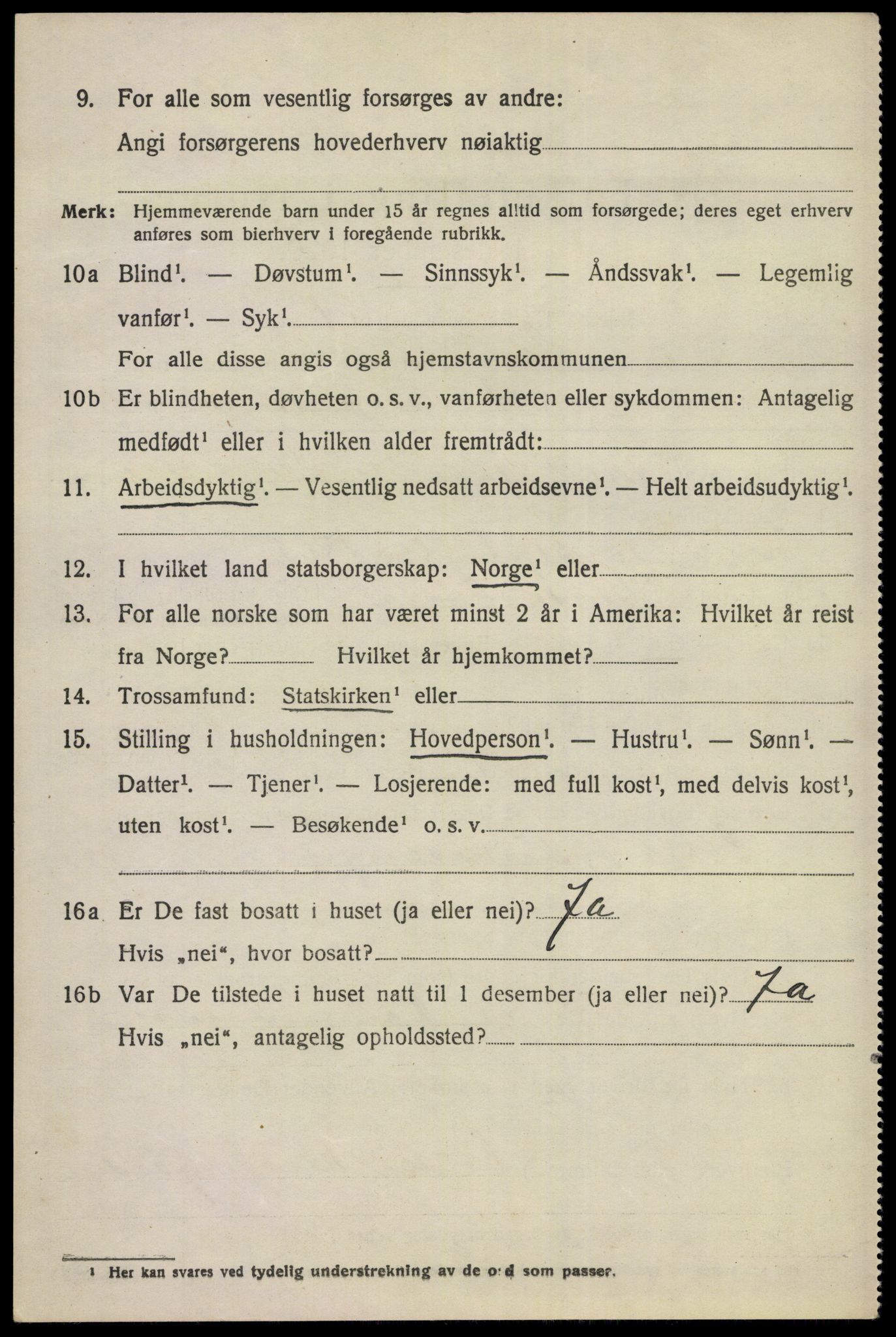 SAKO, 1920 census for Gol, 1920, p. 3531