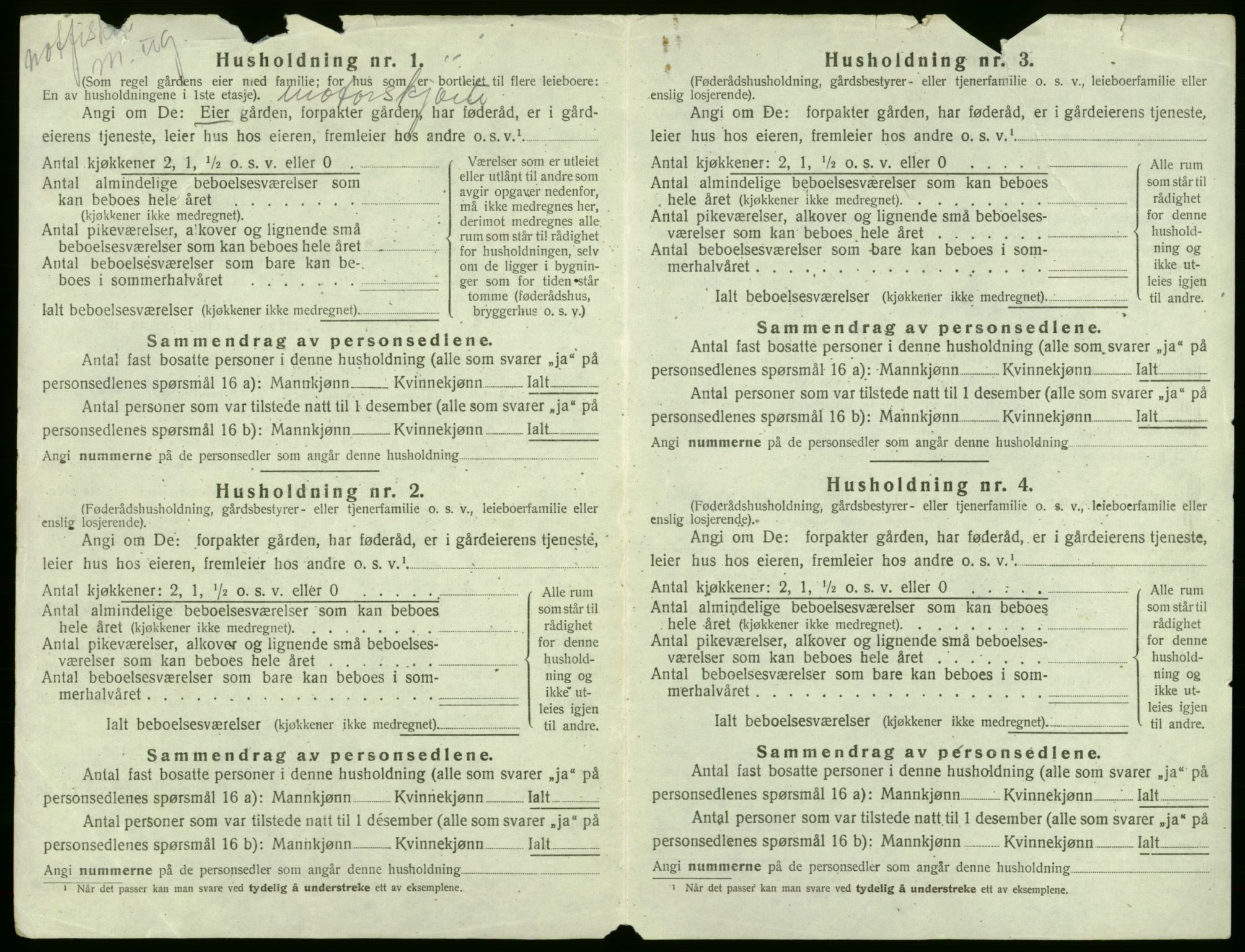 SAB, 1920 census for Austevoll, 1920, p. 44