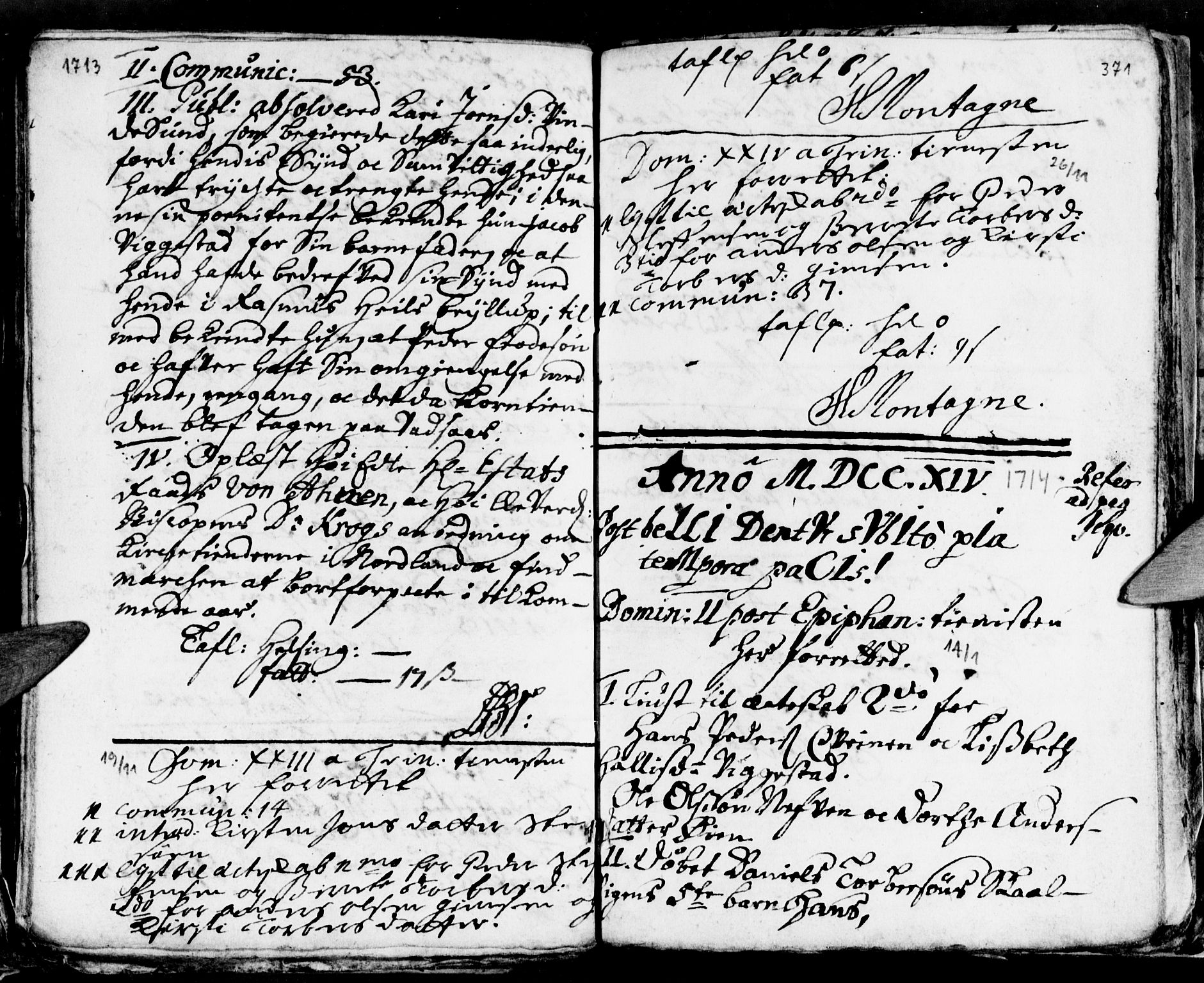 Ministerialprotokoller, klokkerbøker og fødselsregistre - Nordland, SAT/A-1459/812/L0172: Parish register (official) no. 812A01, 1677-1718, p. 371