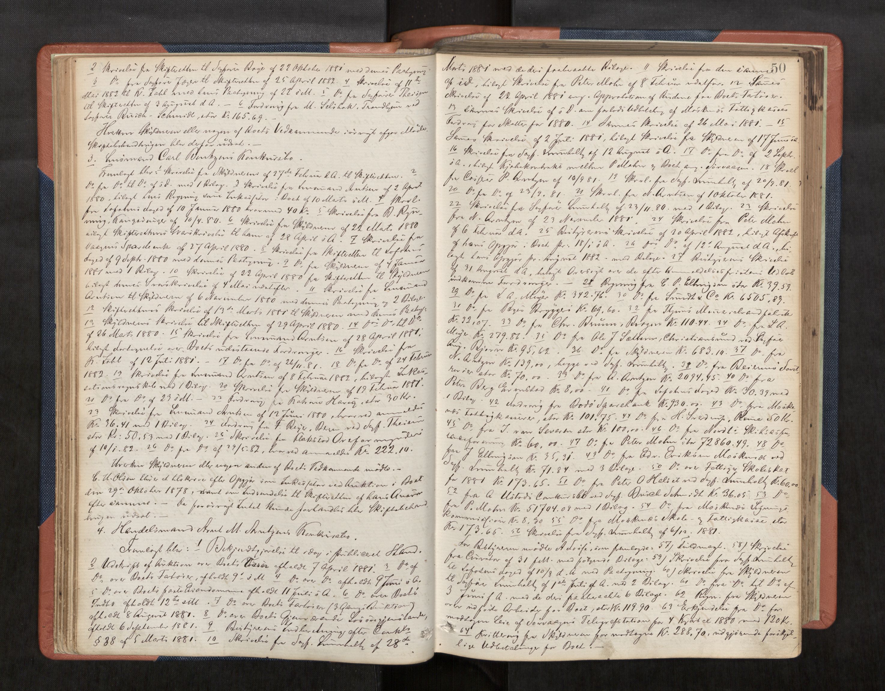 Vesterålen sorenskriveri, AV/SAT-A-4180/1/3/3B/L0003: Skiftebehandlingsprotokoll, 1881-1895, p. 50
