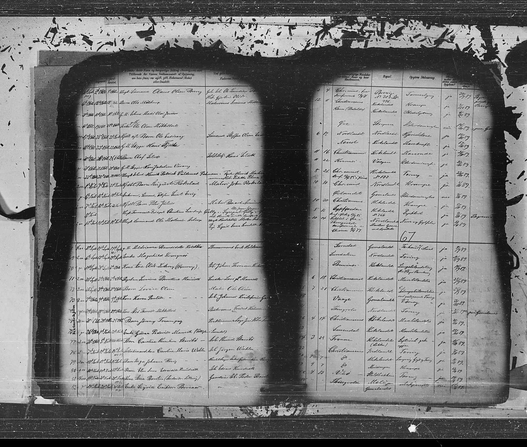 Ministerialprotokoller, klokkerbøker og fødselsregistre - Møre og Romsdal, AV/SAT-A-1454/572/L0853: Parish register (official) no. 572A16, 1880-1901, p. 67
