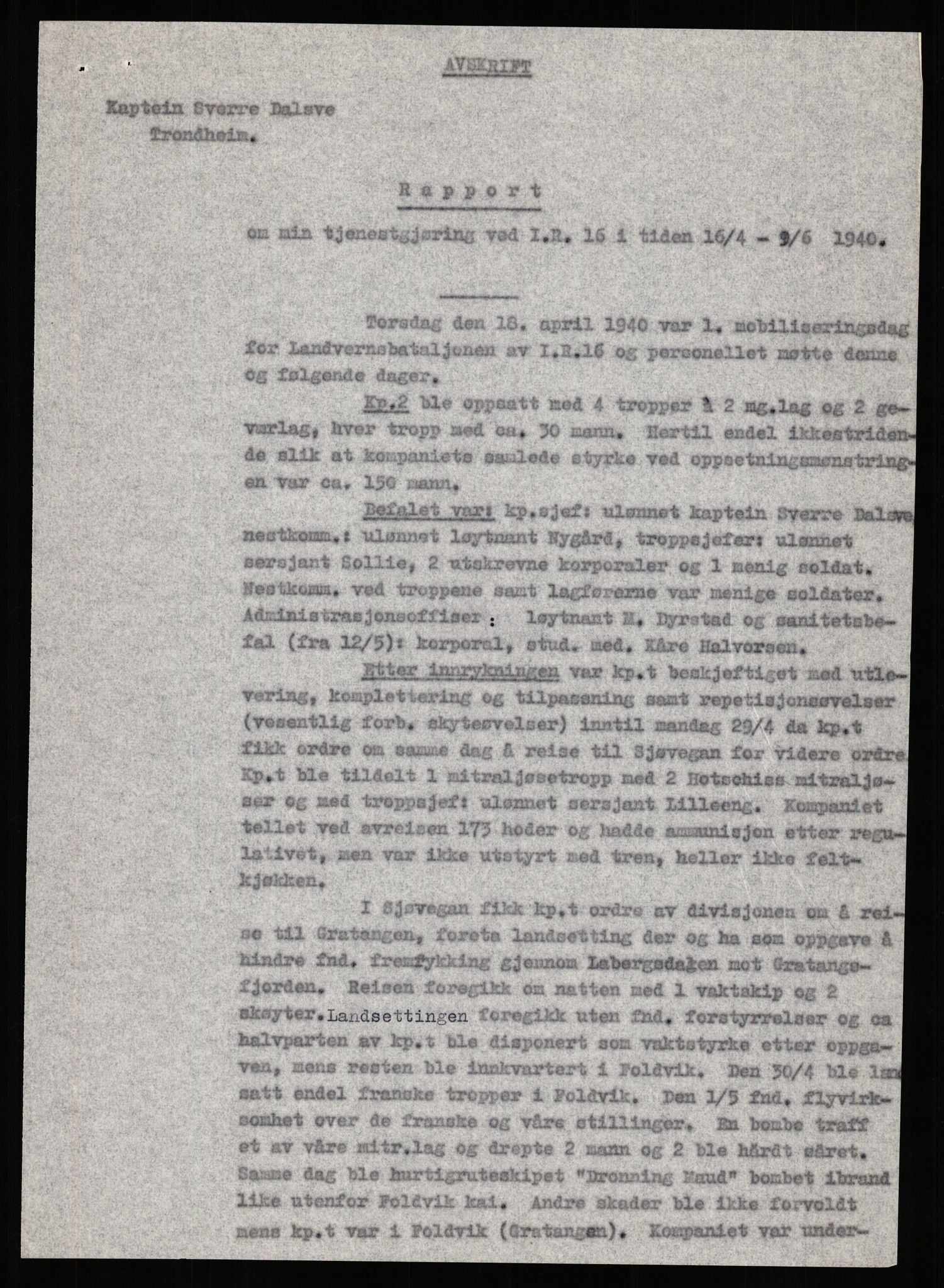 Forsvaret, Forsvarets krigshistoriske avdeling, AV/RA-RAFA-2017/Y/Yb/L0142: II-C-11-620  -  6. Divisjon, 1940-1947, p. 766