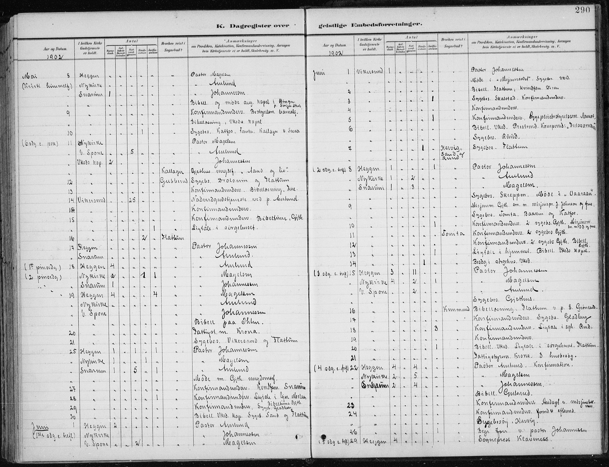 Modum kirkebøker, AV/SAKO-A-234/F/Fa/L0013: Parish register (official) no. 13, 1899-1907, p. 290