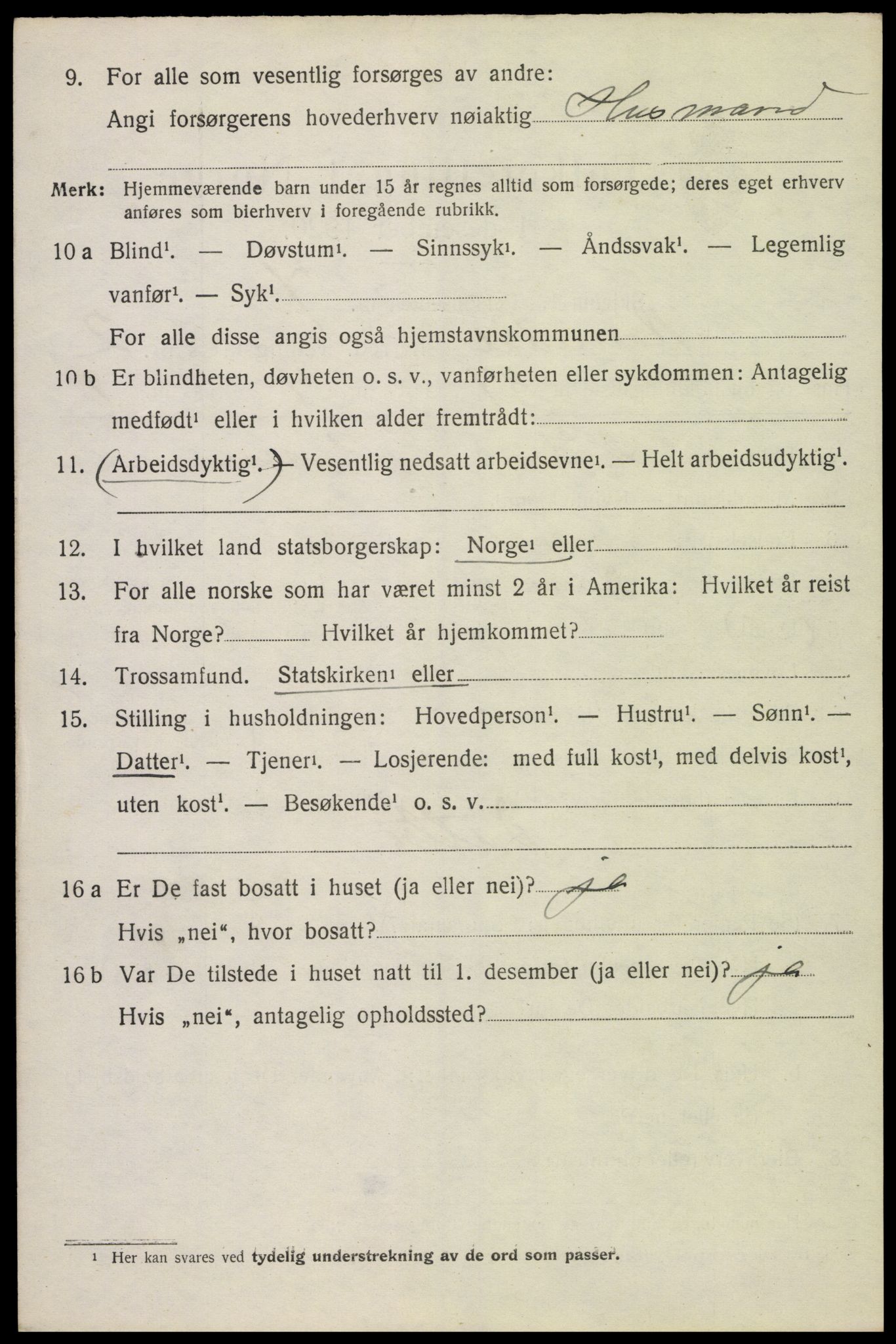 SAH, 1920 census for Romedal, 1920, p. 4570