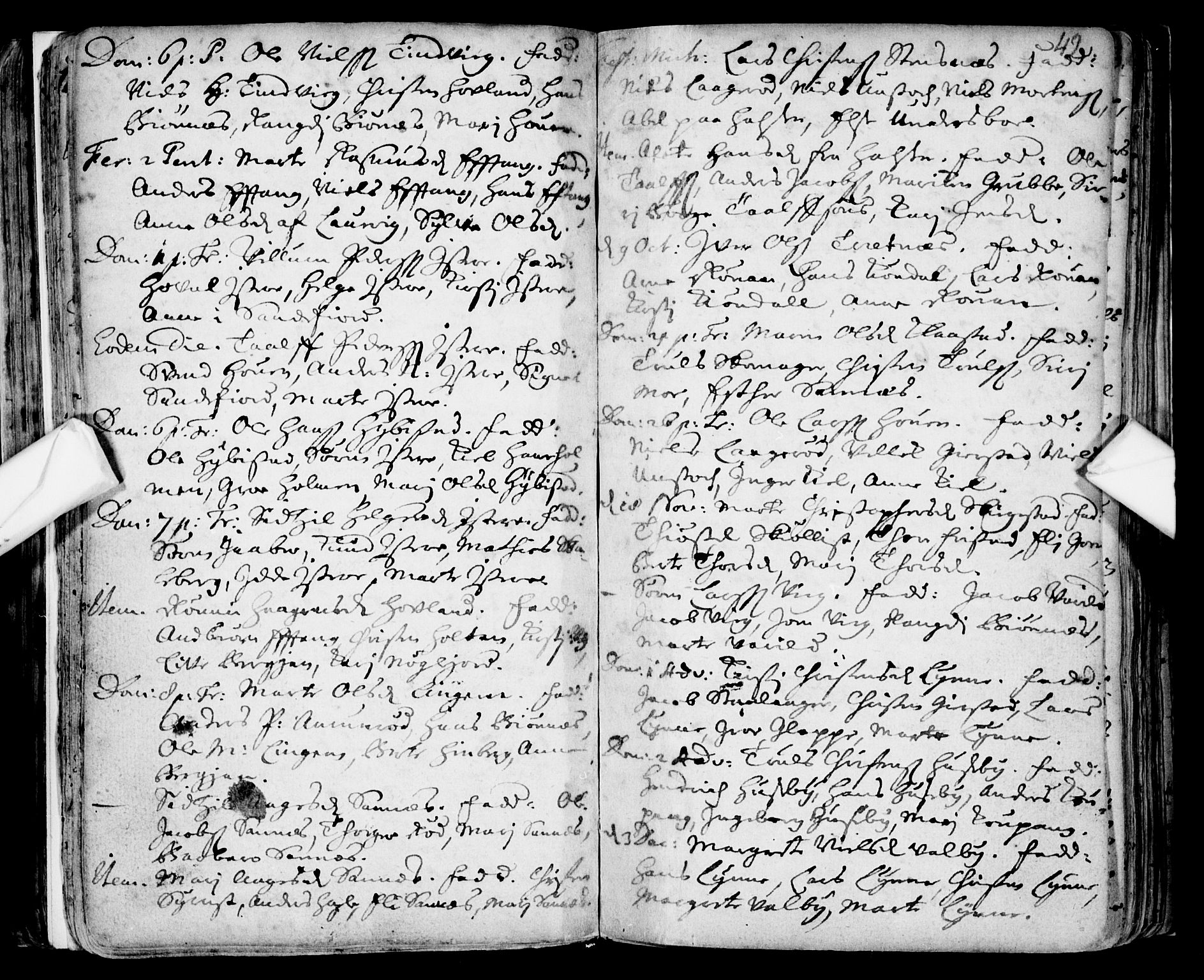 Tjølling kirkebøker, AV/SAKO-A-60/F/Fa/L0001: Parish register (official) no. 1, 1670-1716, p. 42