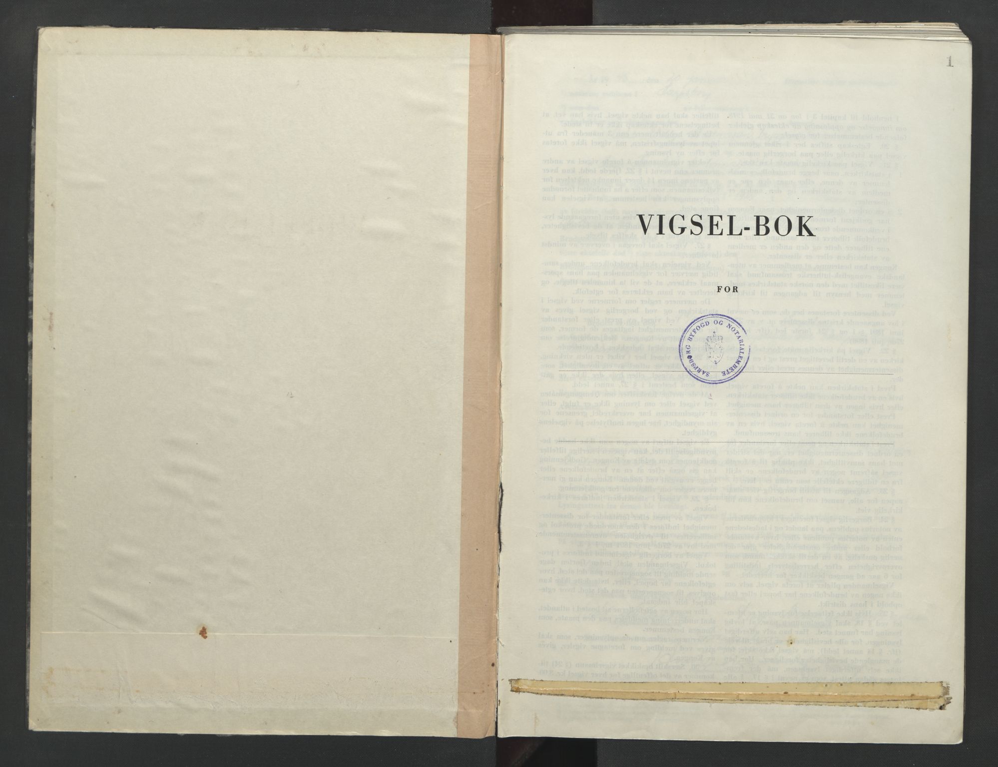 Sarpsborg byfogd, SAO/A-10864/L/Lb/Lba/L0004: Vigselbok, 1945-1952, p. 1