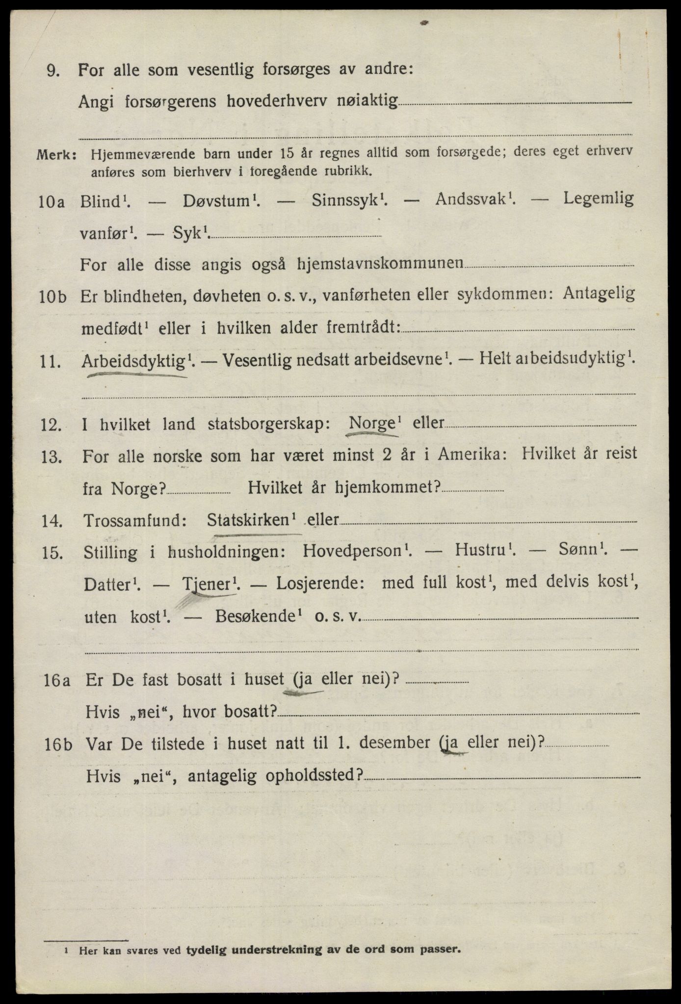 SAO, 1920 census for Askim, 1920, p. 4586