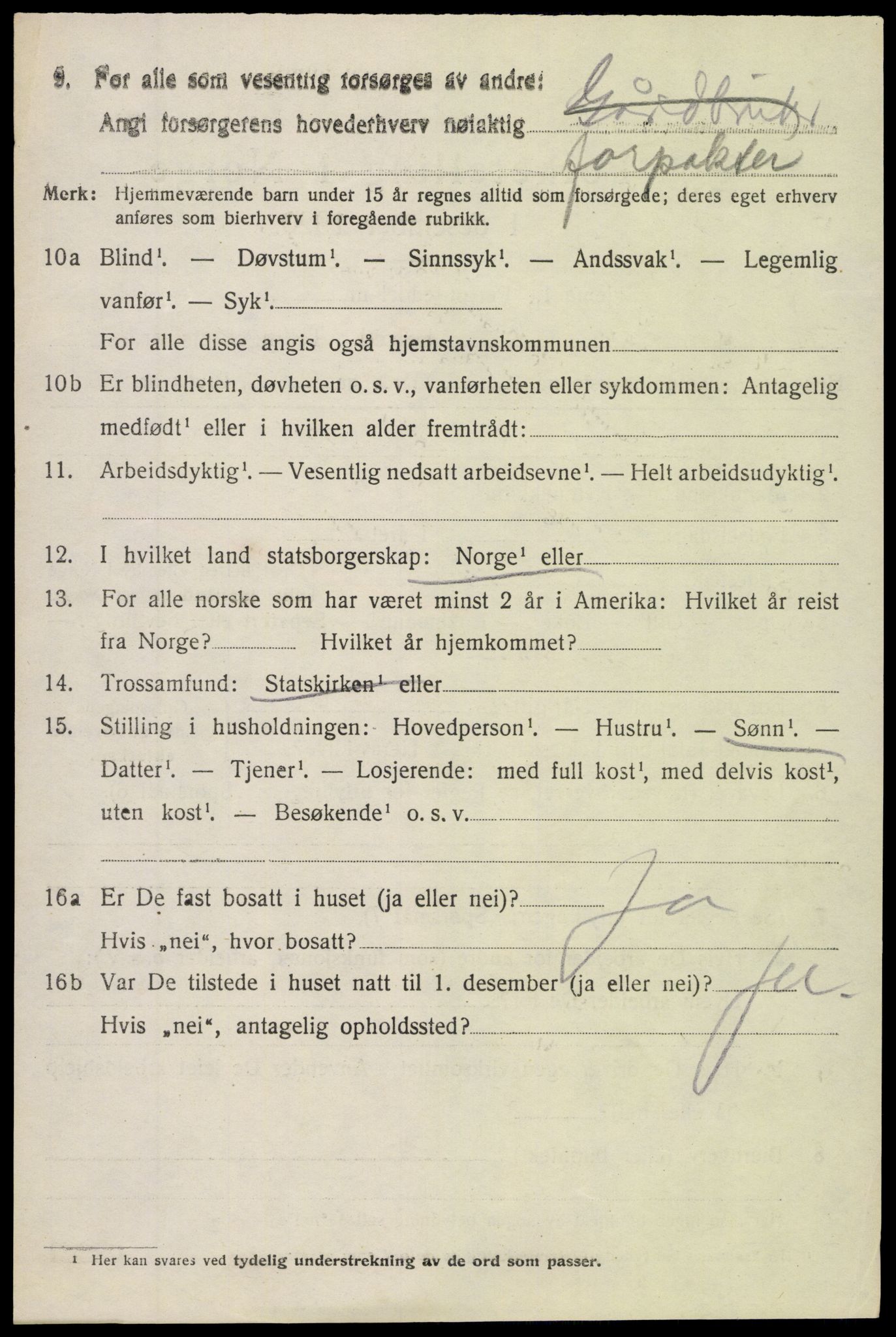 SAH, 1920 census for Nord-Aurdal, 1920, p. 2013