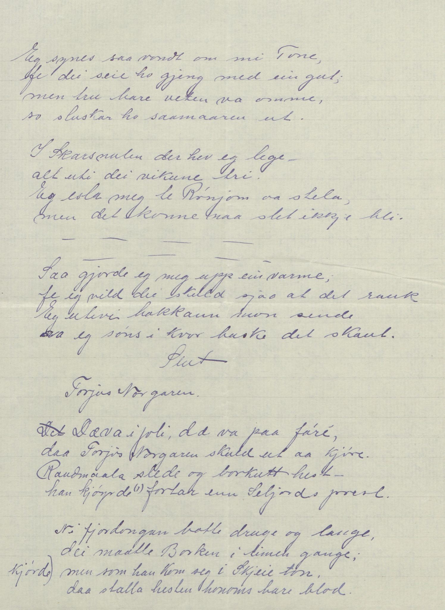 Rikard Berge, TEMU/TGM-A-1003/F/L0004/0053: 101-159 / 157 Manuskript, notatar, brev o.a. Nokre leiker, manuskript, 1906-1908, p. 176