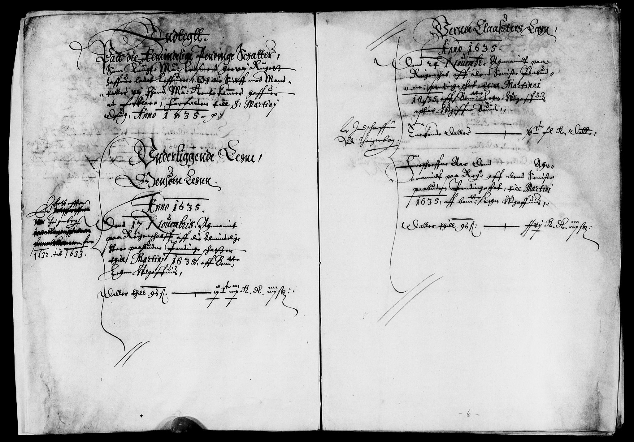 Rentekammeret inntil 1814, Reviderte regnskaper, Lensregnskaper, RA/EA-5023/R/Rb/Rba/L0124: Akershus len, 1634-1636