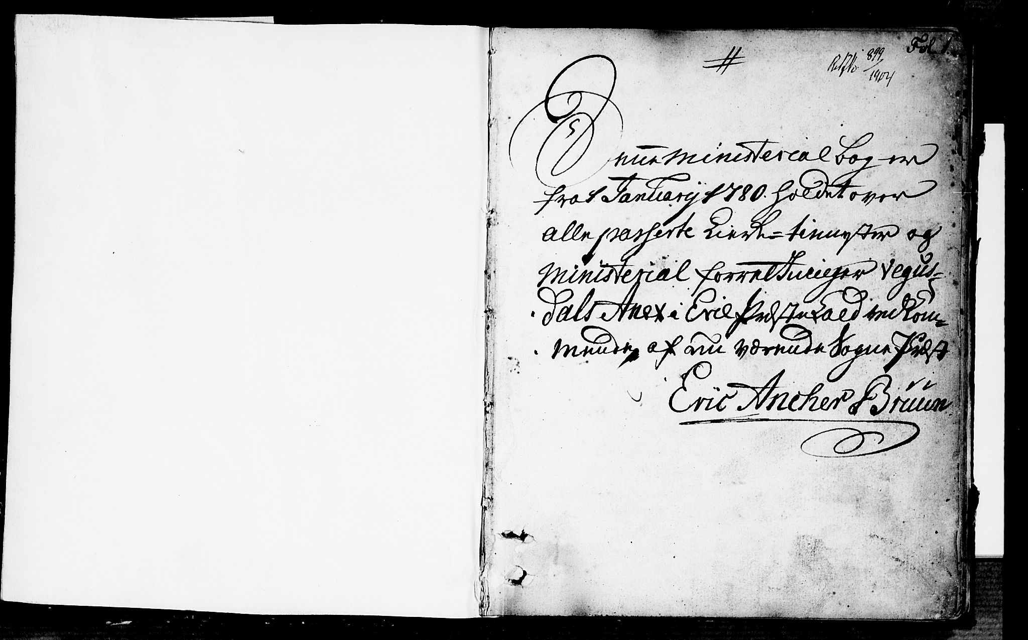 Herefoss sokneprestkontor, SAK/1111-0019/F/Fa/Fab/L0002: Parish register (official) no. A 2, 1780-1816, p. 1