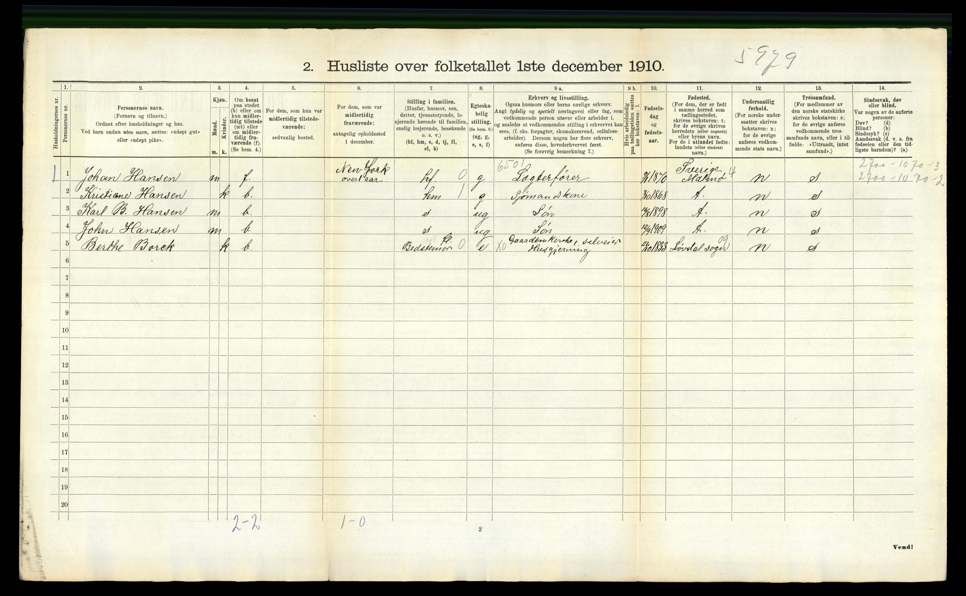 RA, 1910 census for Tromøy, 1910, p. 47