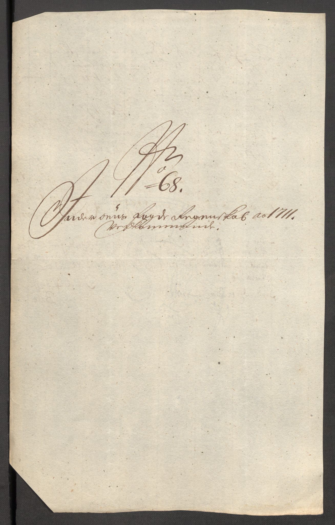 Rentekammeret inntil 1814, Reviderte regnskaper, Fogderegnskap, AV/RA-EA-4092/R63/L4319: Fogderegnskap Inderøy, 1711, p. 394