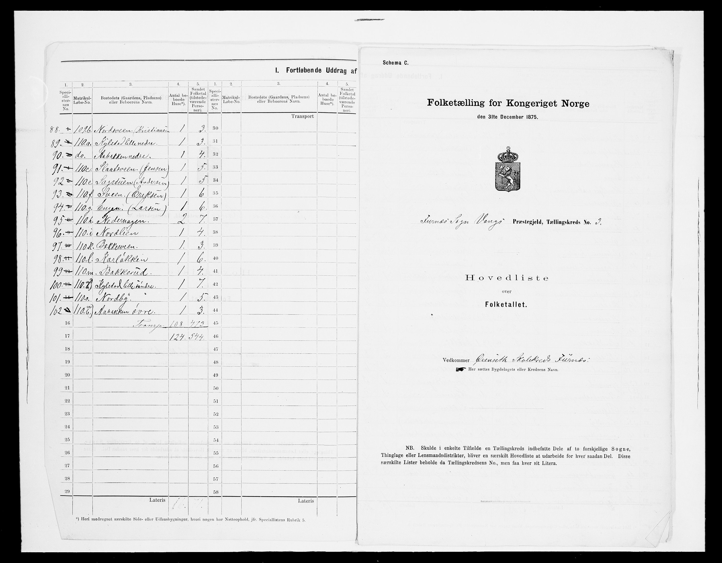 SAH, 1875 census for 0414L Vang/Vang og Furnes, 1875, p. 47