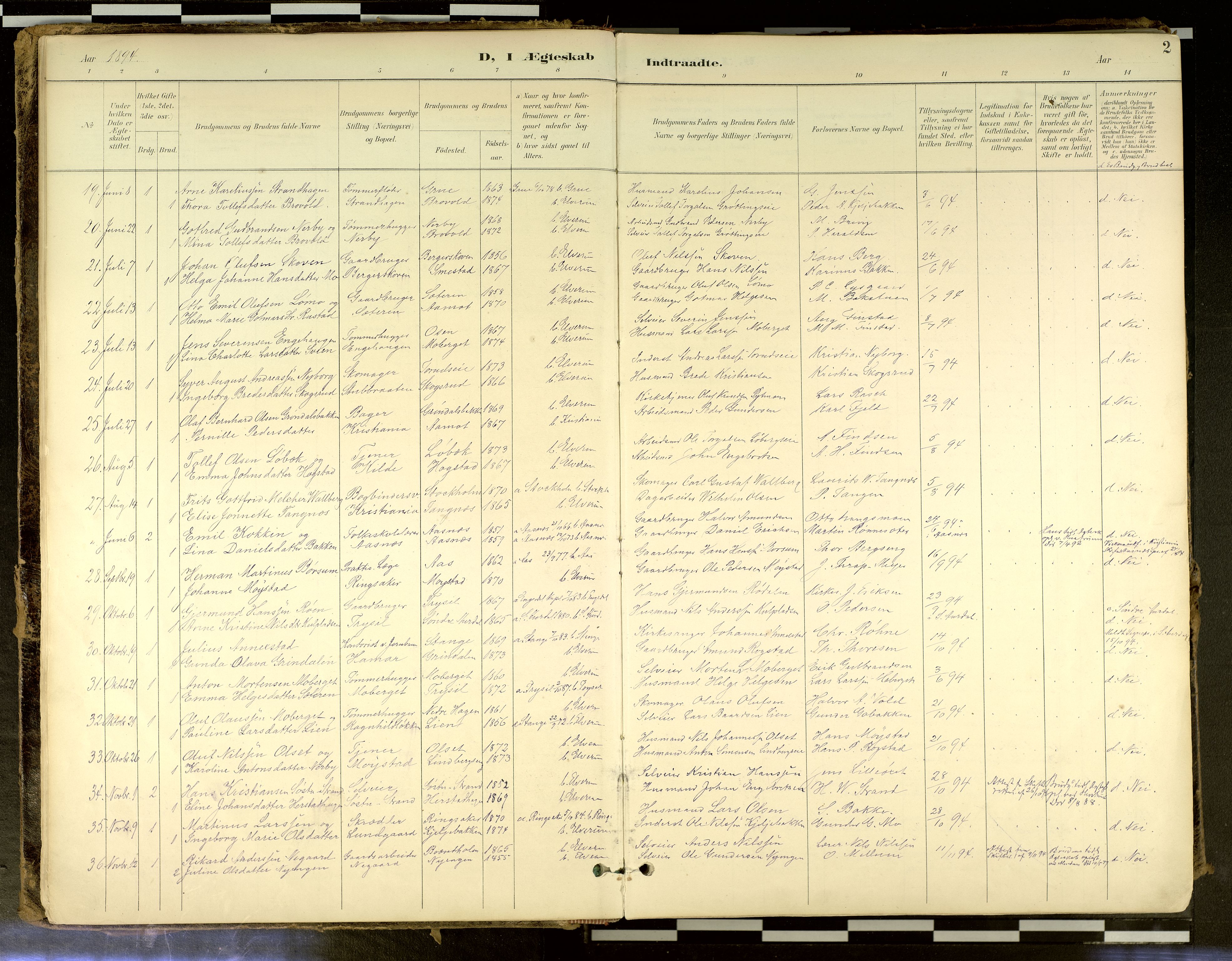 Elverum prestekontor, SAH/PREST-044/H/Ha/Haa/L0018: Parish register (official) no. 18, 1894-1914, p. 2