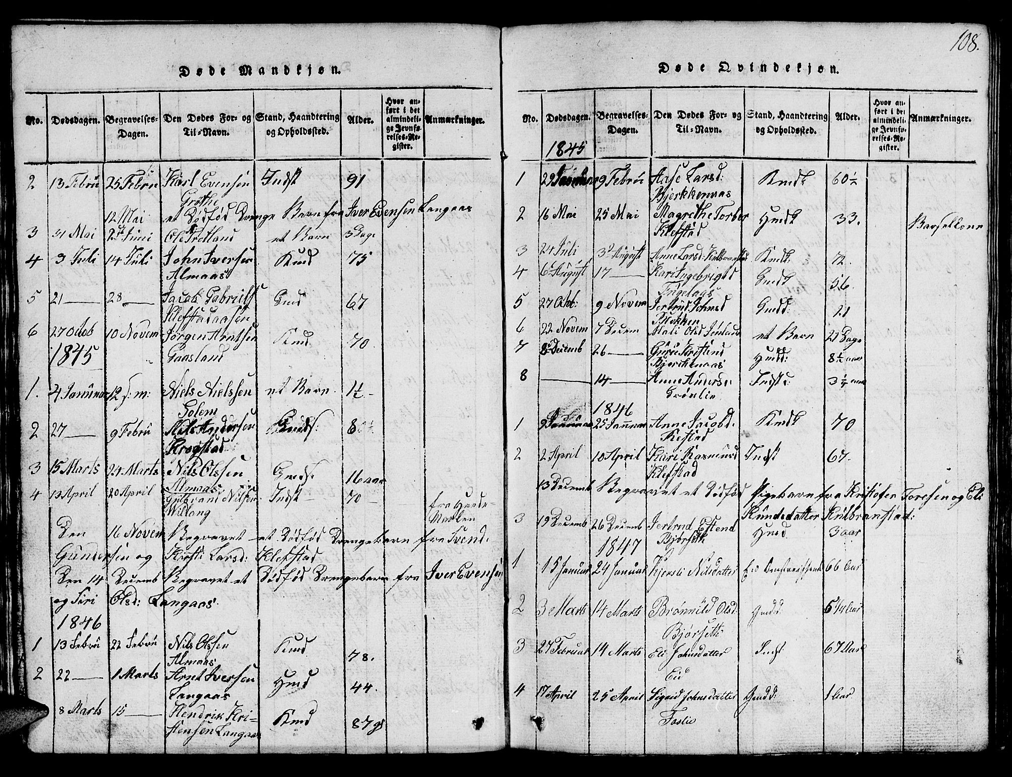 Ministerialprotokoller, klokkerbøker og fødselsregistre - Sør-Trøndelag, AV/SAT-A-1456/694/L1130: Parish register (copy) no. 694C02, 1816-1857, p. 108