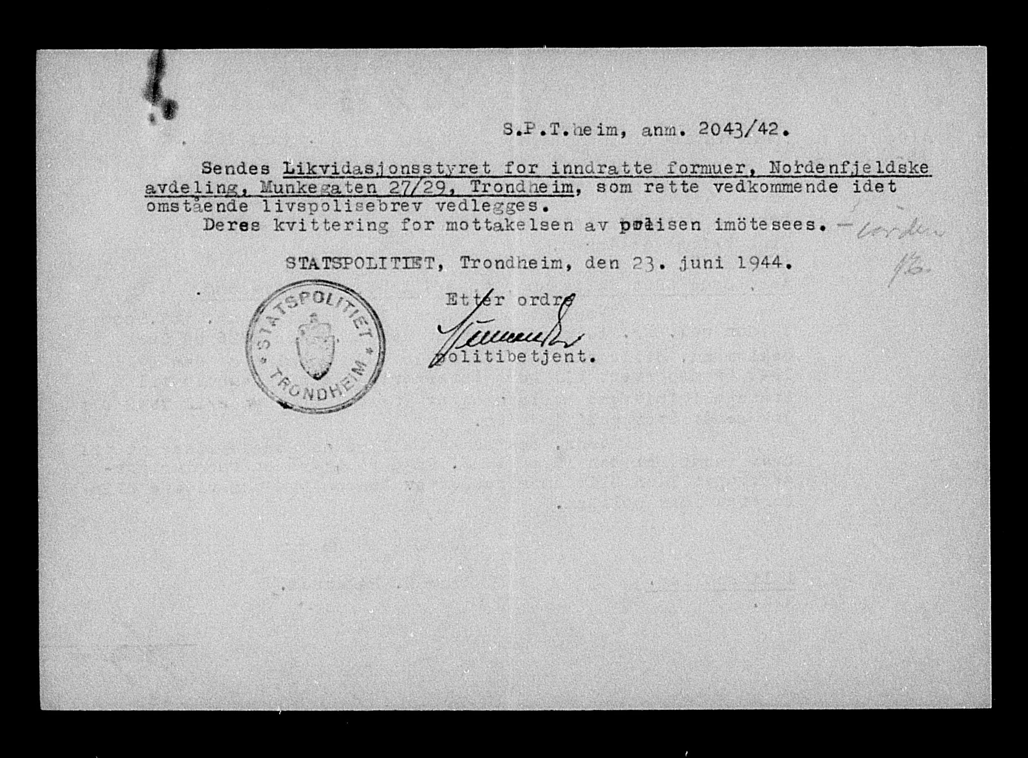 Justisdepartementet, Tilbakeføringskontoret for inndratte formuer, AV/RA-S-1564/H/Hc/Hcb/L0915: --, 1945-1947, p. 399