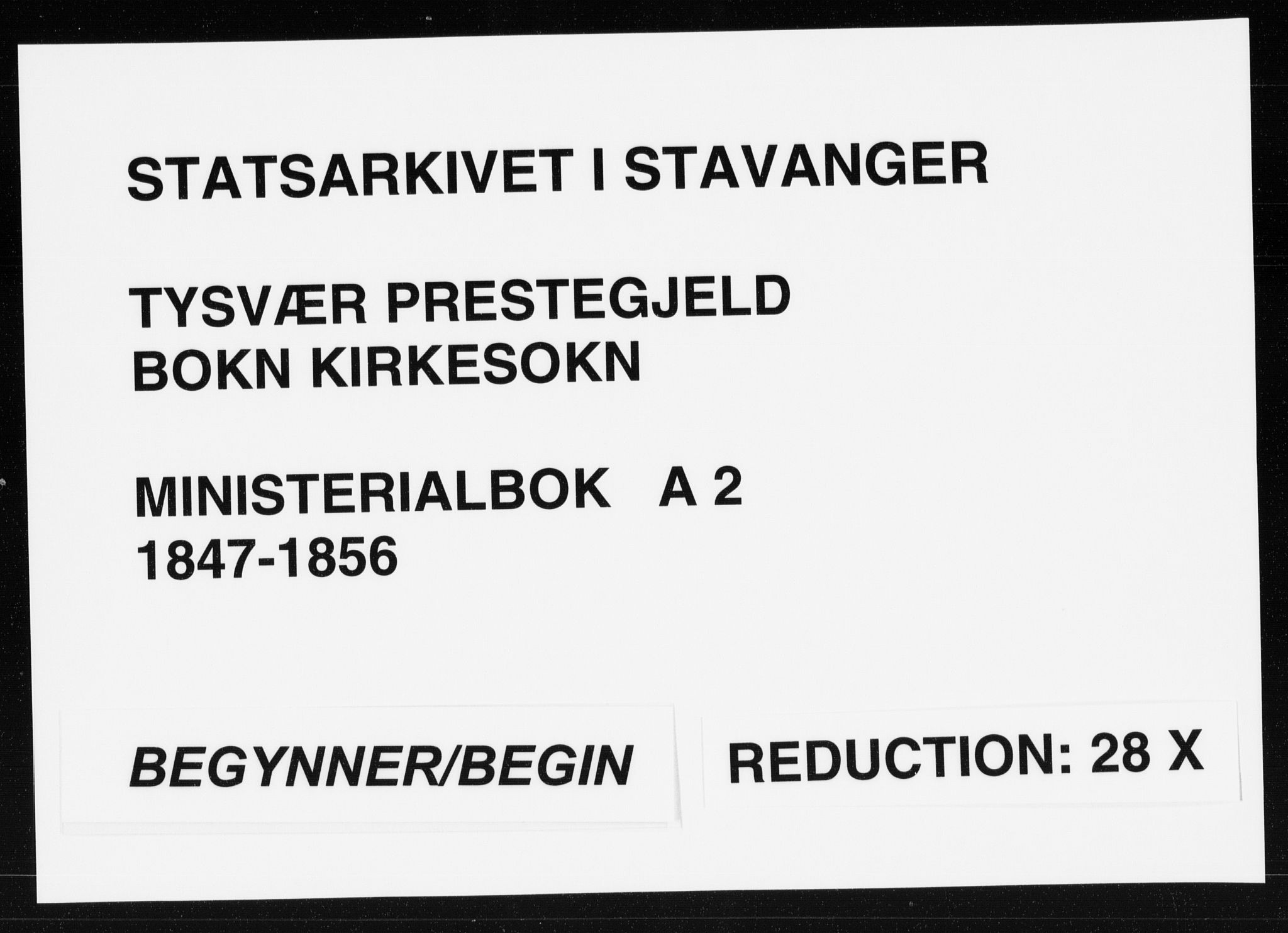 Tysvær sokneprestkontor, SAST/A -101864/H/Ha/Haa/L0002: Parish register (official) no. A 2, 1847-1856