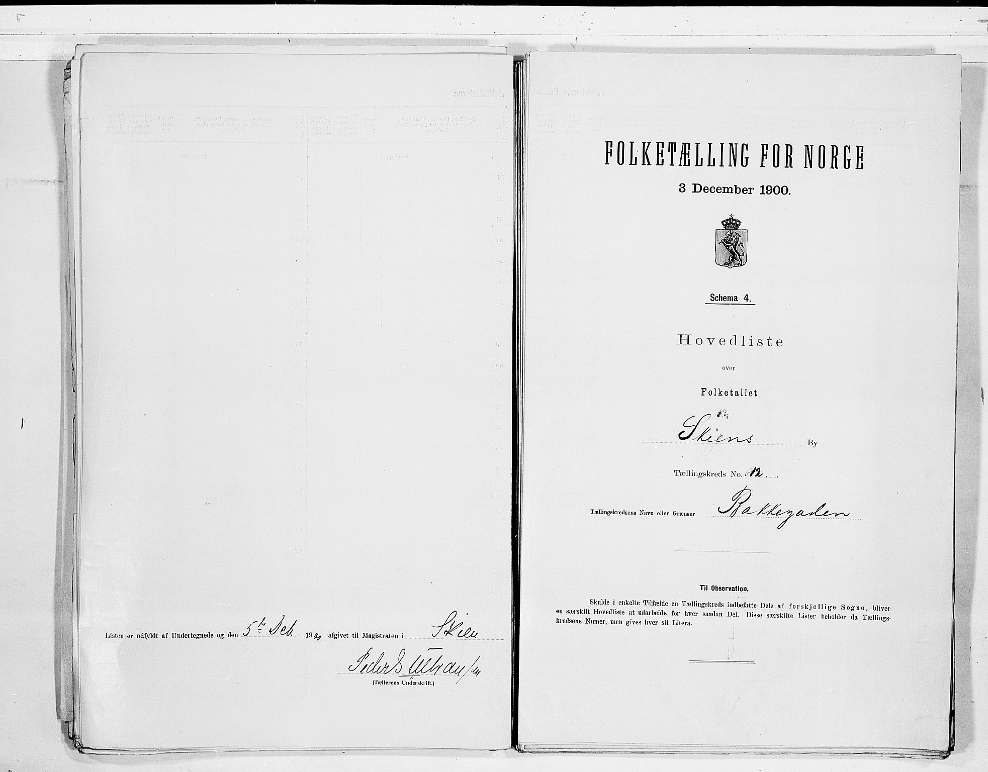 SAKO, 1900 census for Skien, 1900, p. 26