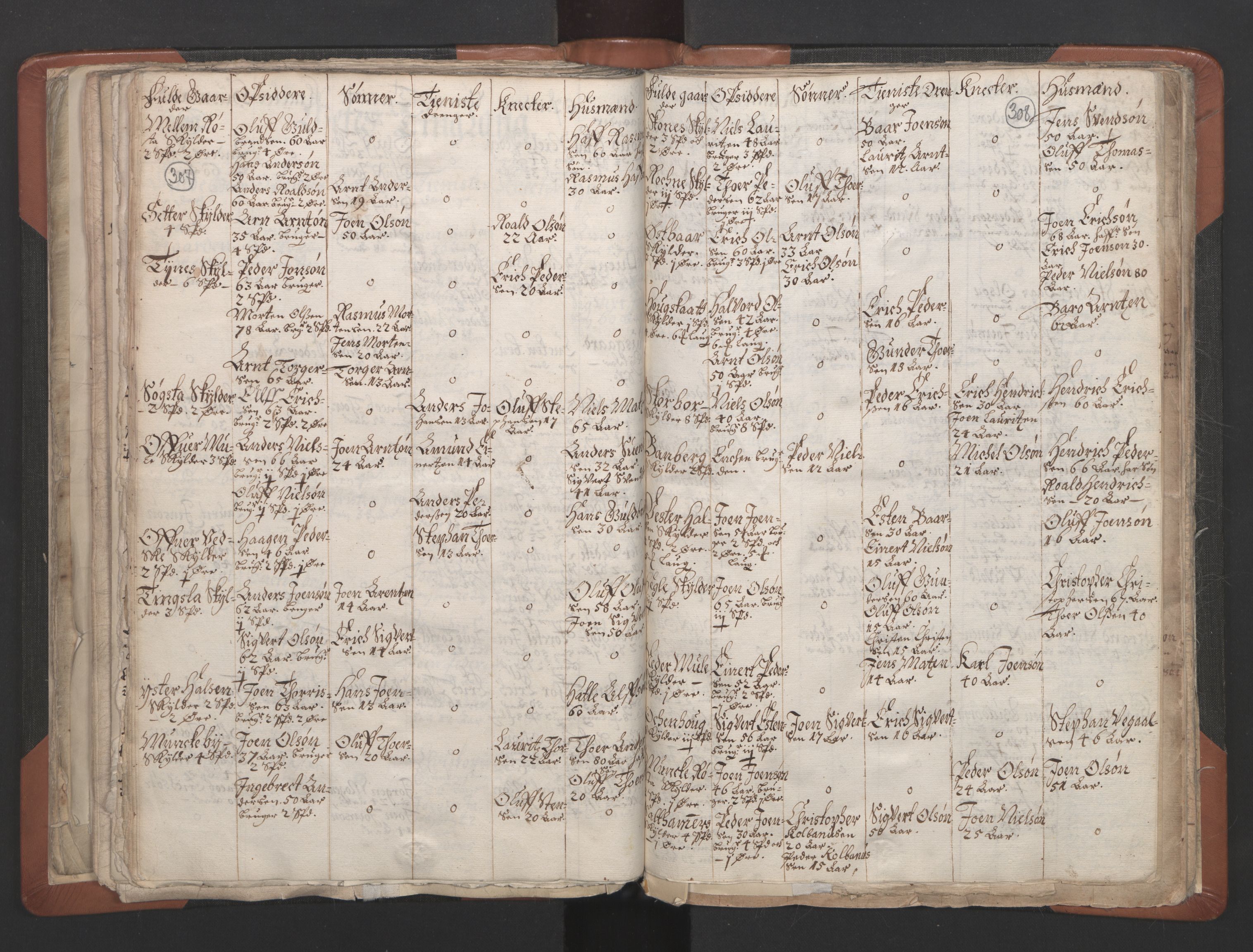 RA, Vicar's Census 1664-1666, no. 32: Innherad deanery, 1664-1666, p. 307-308