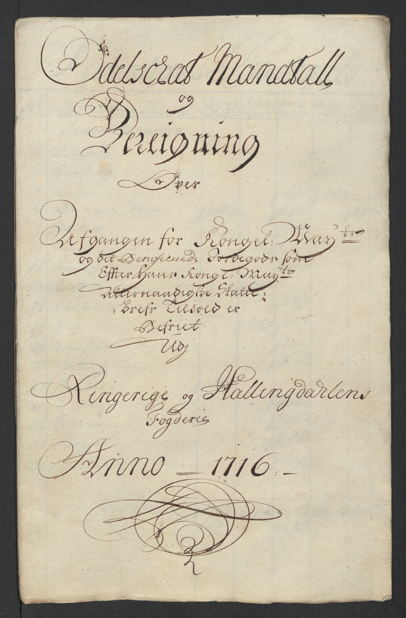 Rentekammeret inntil 1814, Reviderte regnskaper, Fogderegnskap, RA/EA-4092/R23/L1474: Fogderegnskap Ringerike og Hallingdal, 1716, p. 157