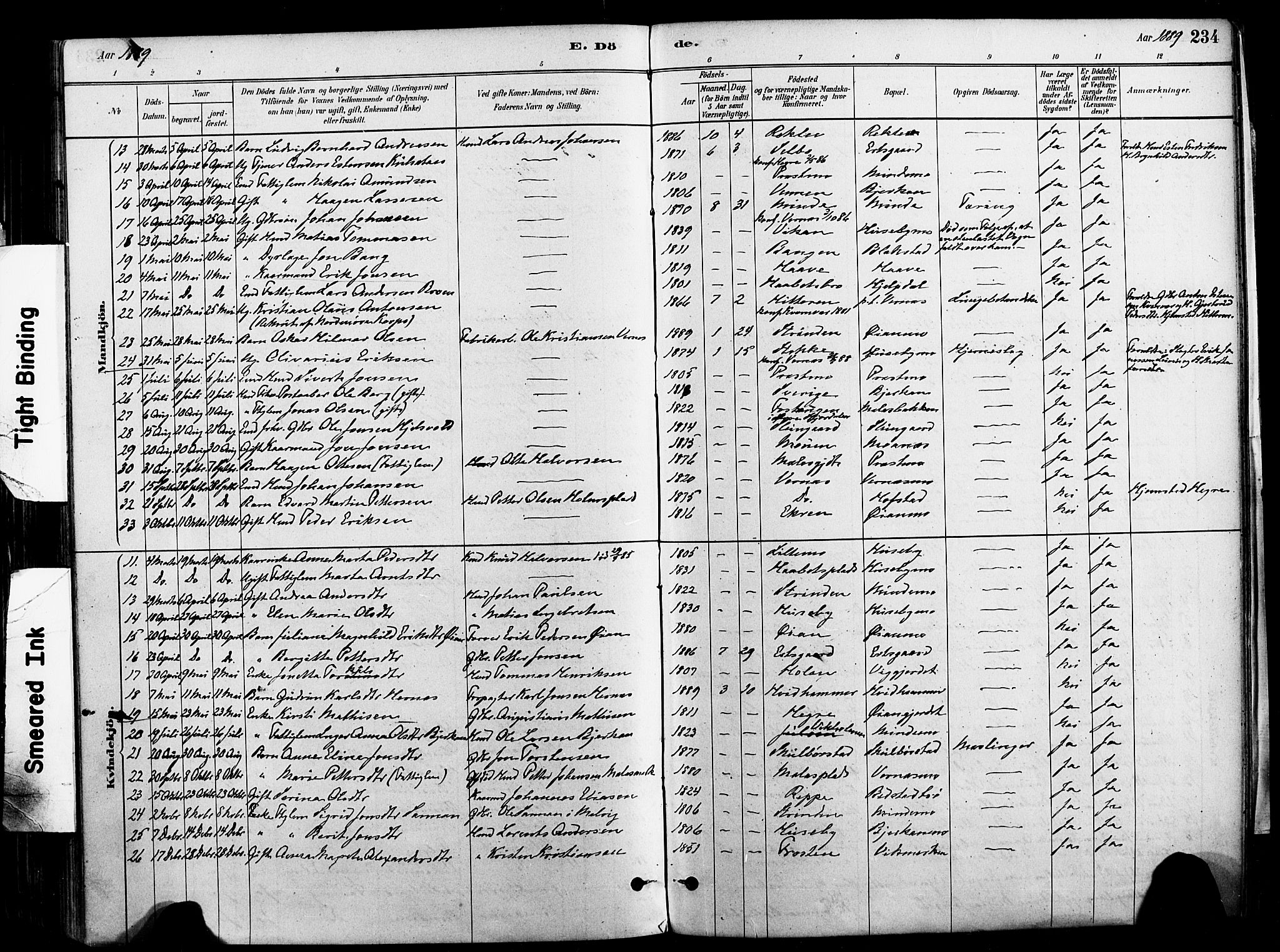 Ministerialprotokoller, klokkerbøker og fødselsregistre - Nord-Trøndelag, AV/SAT-A-1458/709/L0077: Parish register (official) no. 709A17, 1880-1895, p. 234