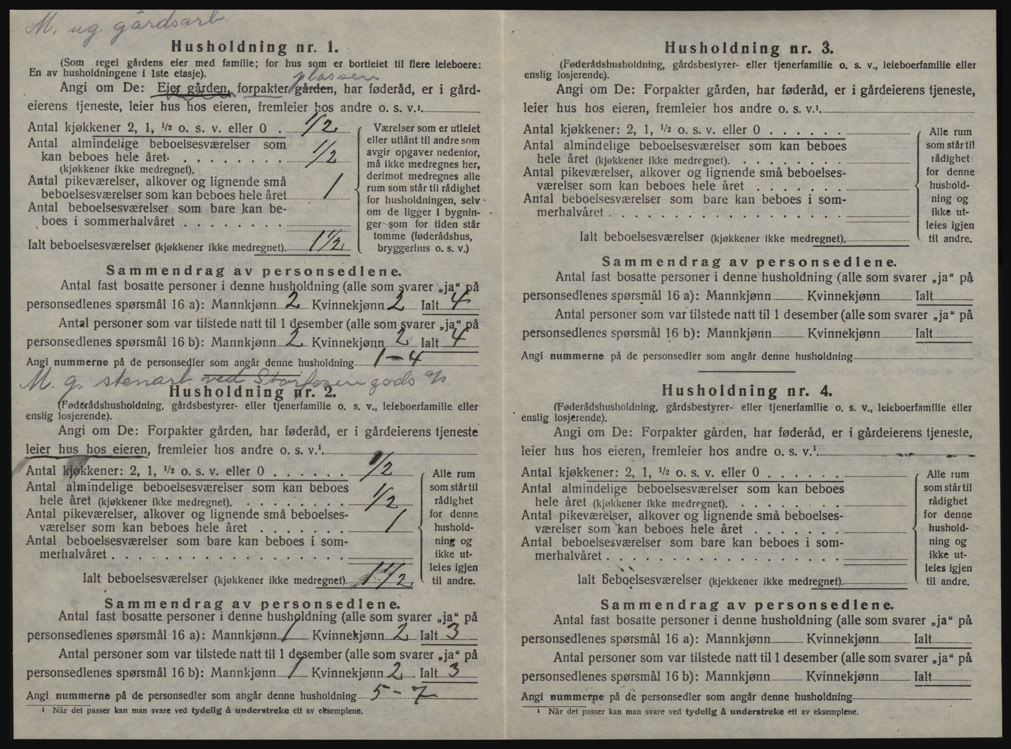 SAT, 1920 census for Ørland, 1920, p. 144