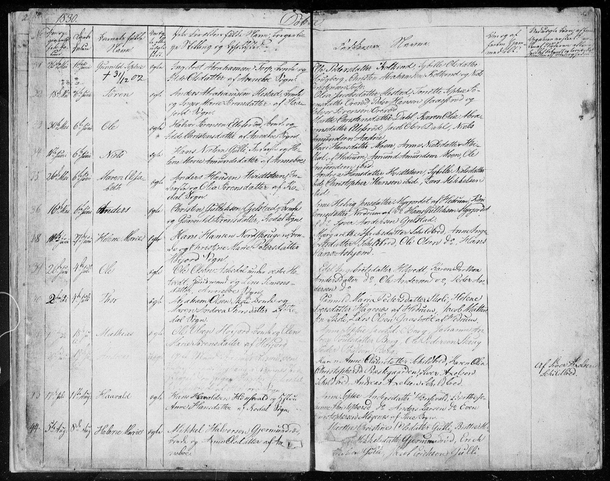 Andebu kirkebøker, SAKO/A-336/F/Fa/L0004: Parish register (official) no. 4, 1829-1856, p. 26-27