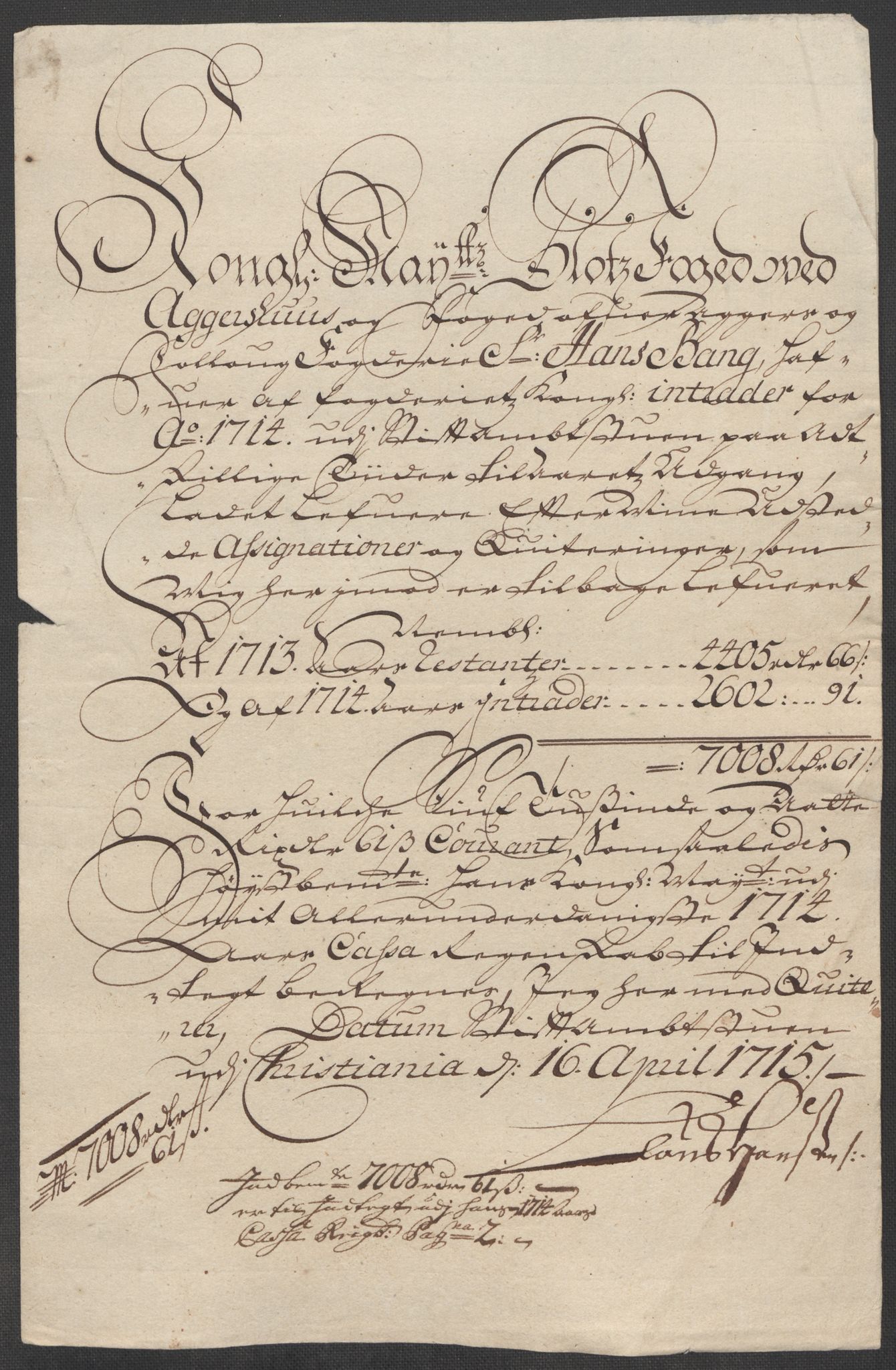 Rentekammeret inntil 1814, Reviderte regnskaper, Fogderegnskap, AV/RA-EA-4092/R10/L0451: Fogderegnskap Aker og Follo, 1713-1714, p. 439