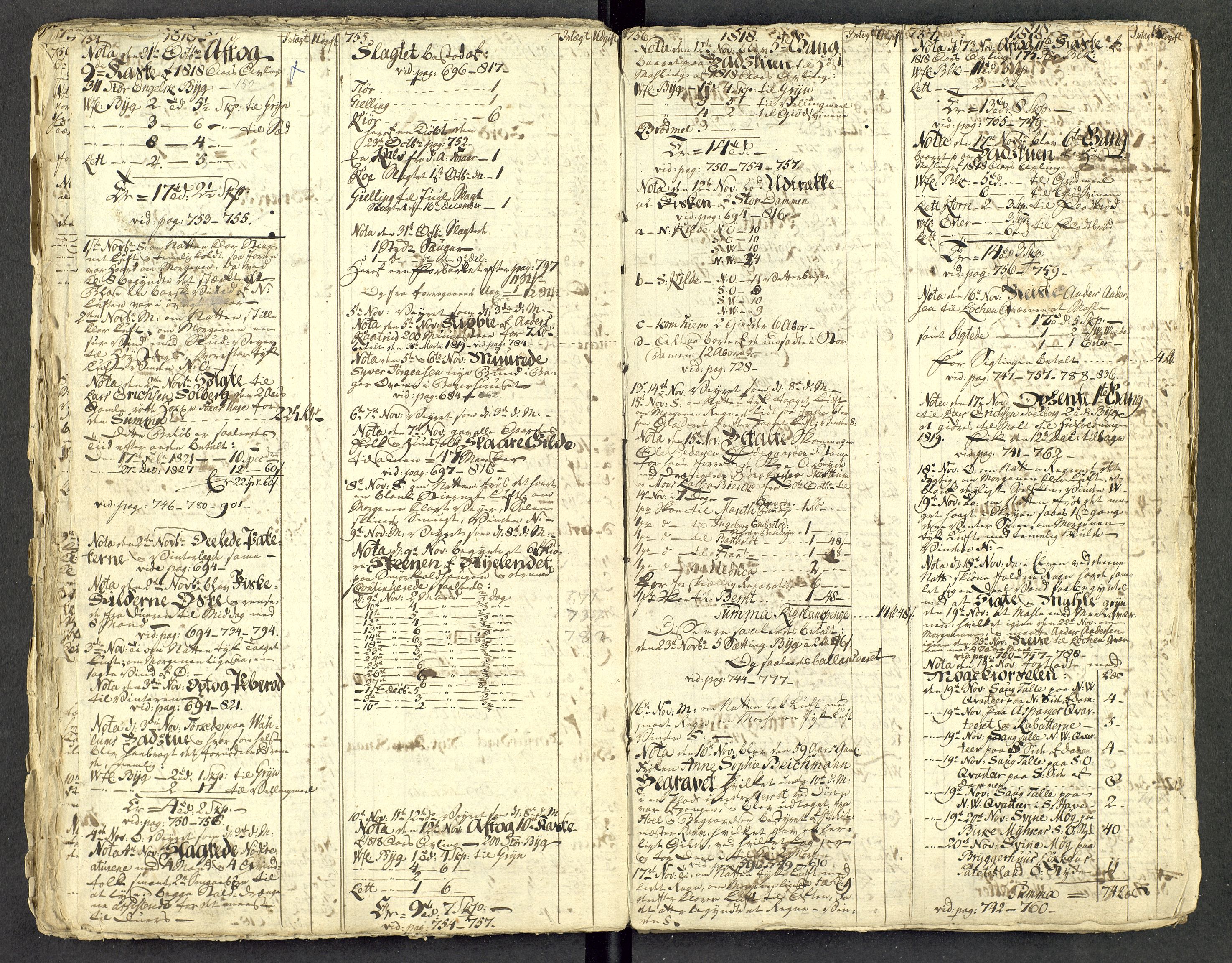 Åker i Vang, Hedmark, og familien Todderud, AV/SAH-ARK-010/G/Ga/L0004/0001: Dagbøker / Dagbok, 1812-1825, p. 94