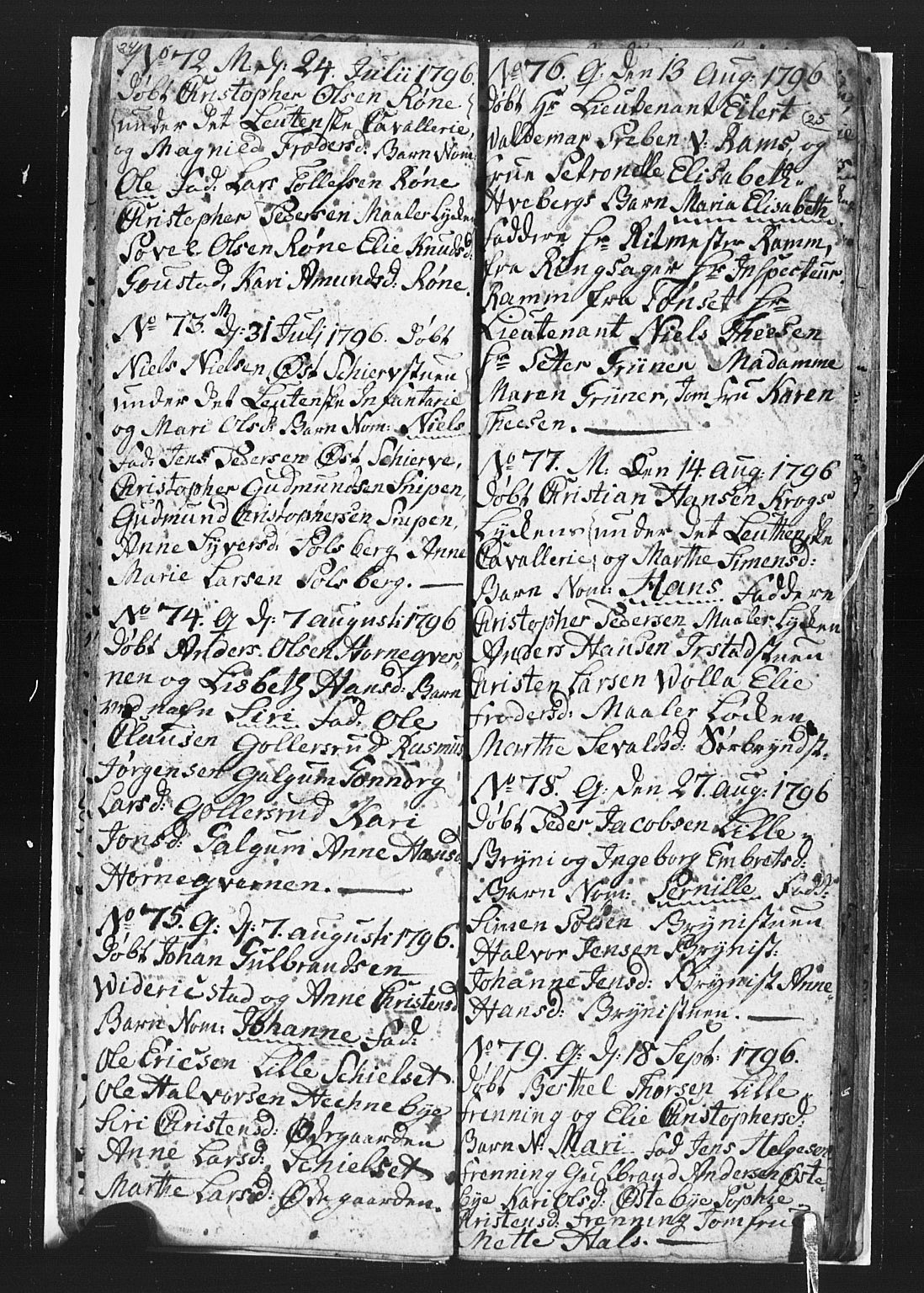 Romedal prestekontor, SAH/PREST-004/L/L0002: Parish register (copy) no. 2, 1795-1800, p. 24-25