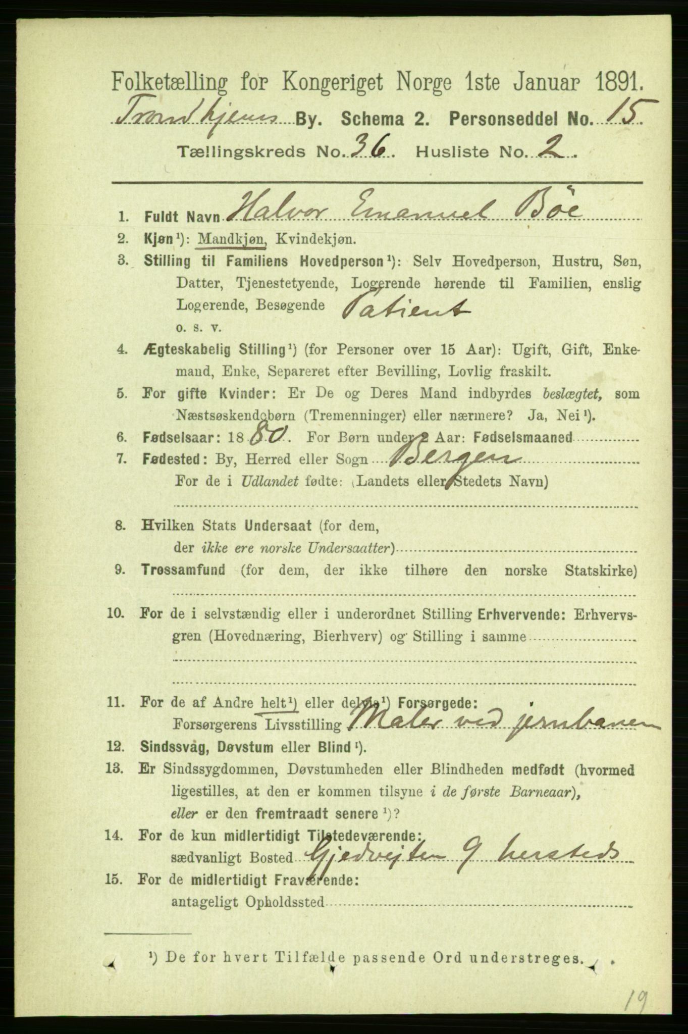 RA, 1891 census for 1601 Trondheim, 1891, p. 26950