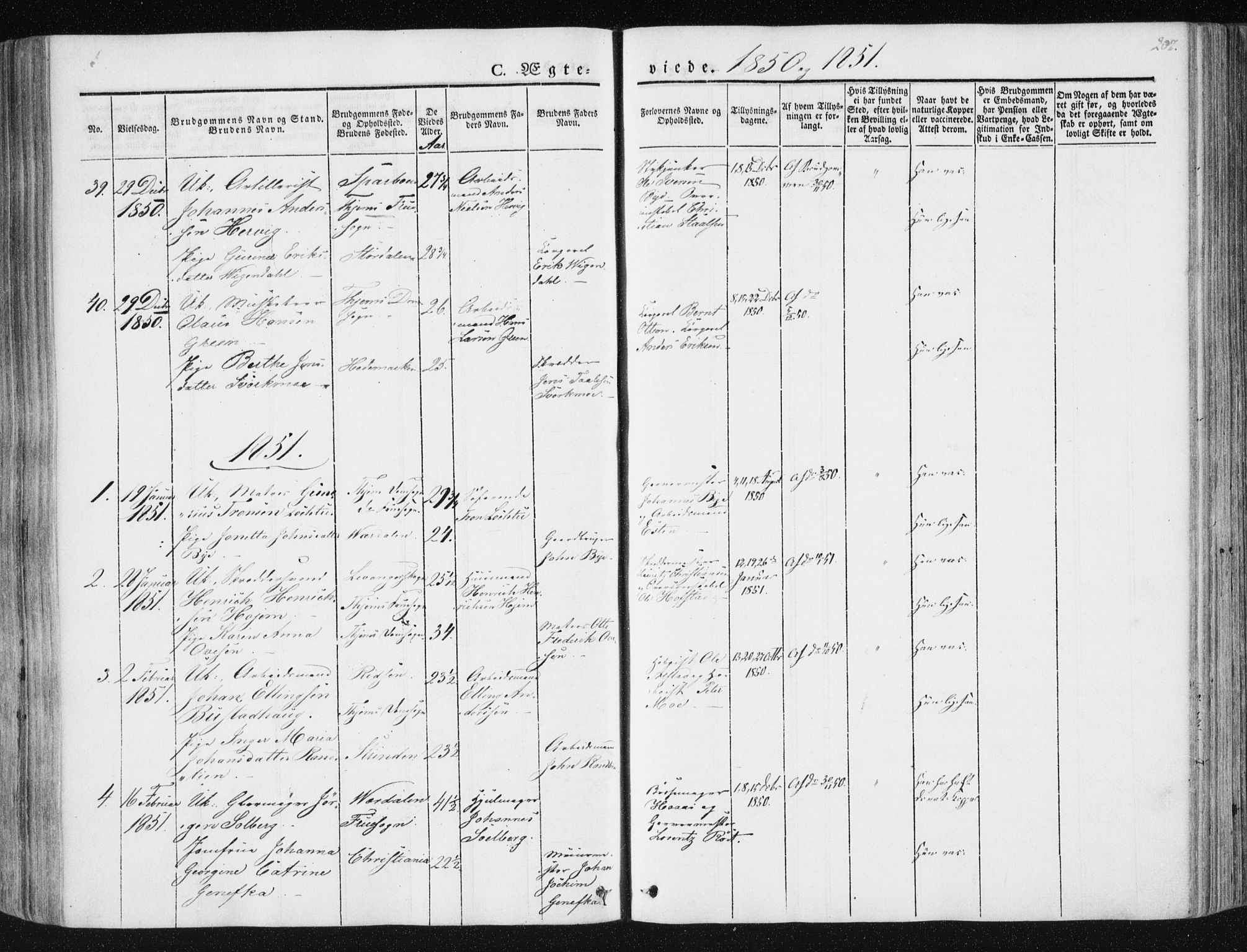 Ministerialprotokoller, klokkerbøker og fødselsregistre - Sør-Trøndelag, SAT/A-1456/602/L0110: Parish register (official) no. 602A08, 1840-1854, p. 207