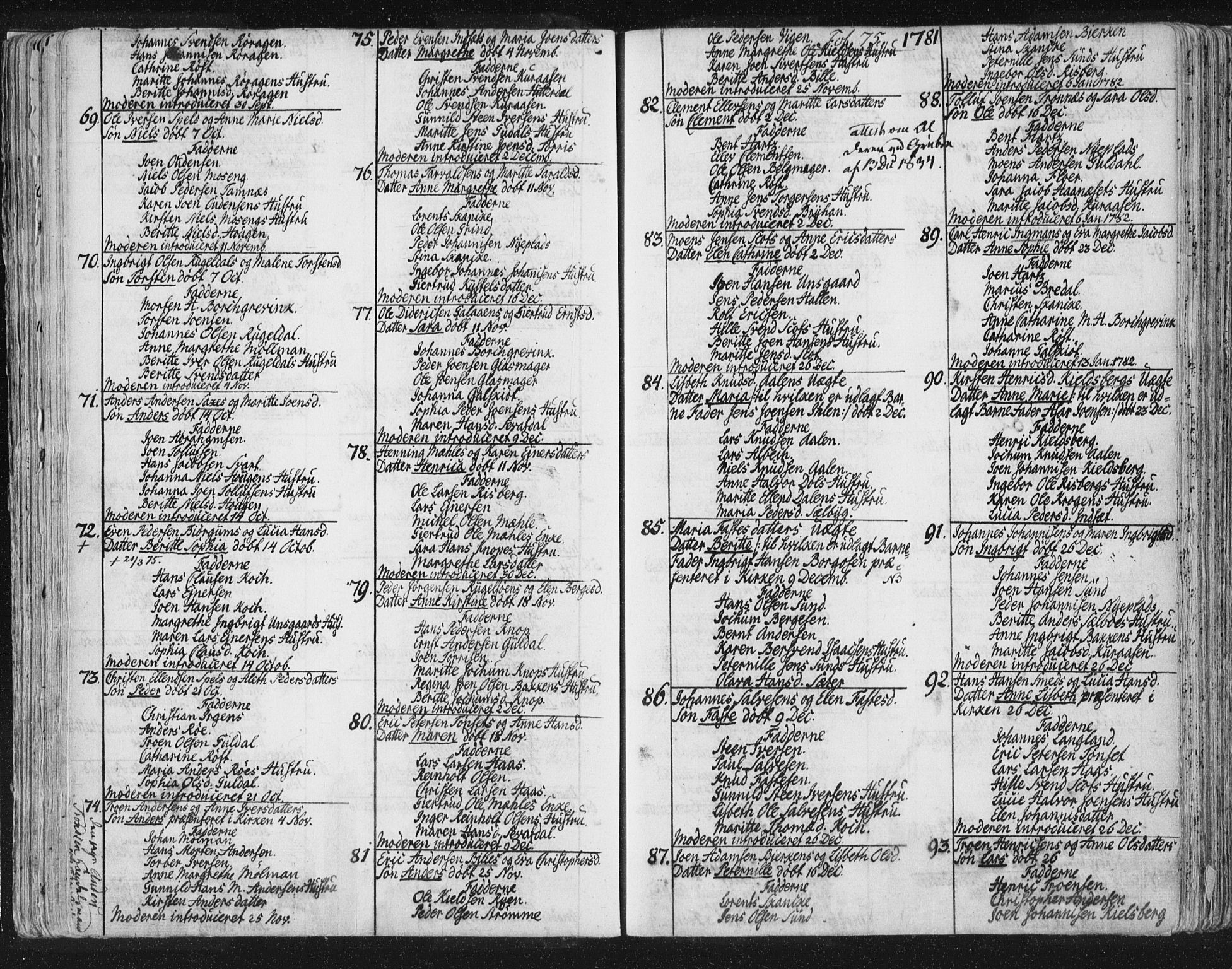 Ministerialprotokoller, klokkerbøker og fødselsregistre - Sør-Trøndelag, SAT/A-1456/681/L0926: Parish register (official) no. 681A04, 1767-1797, p. 75