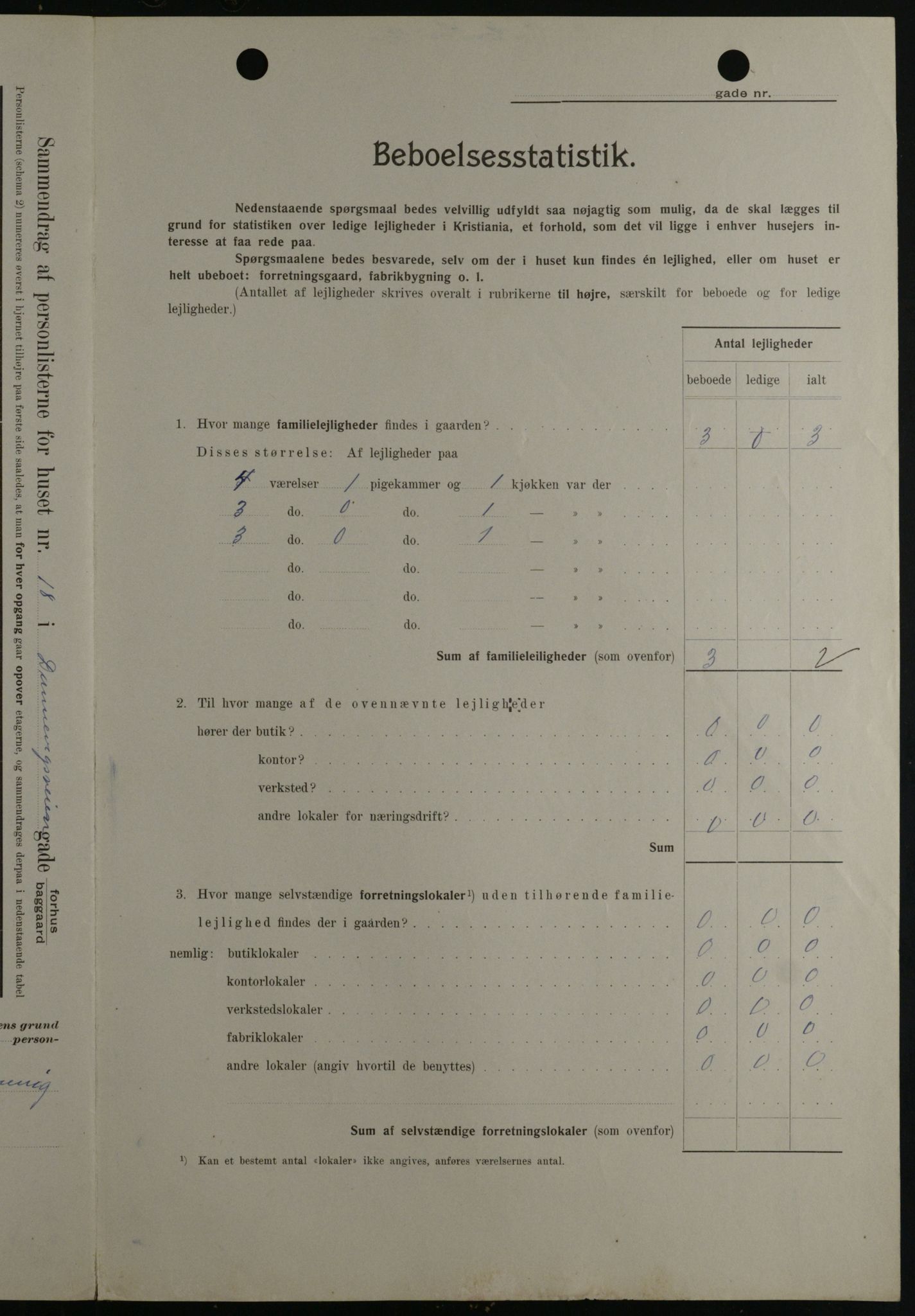 OBA, Municipal Census 1908 for Kristiania, 1908, p. 14316