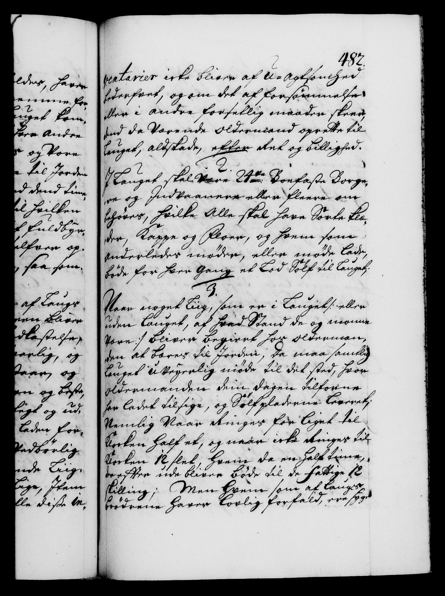 Danske Kanselli 1572-1799, AV/RA-EA-3023/F/Fc/Fca/Fcaa/L0019: Norske registre, 1704-1707, p. 482a