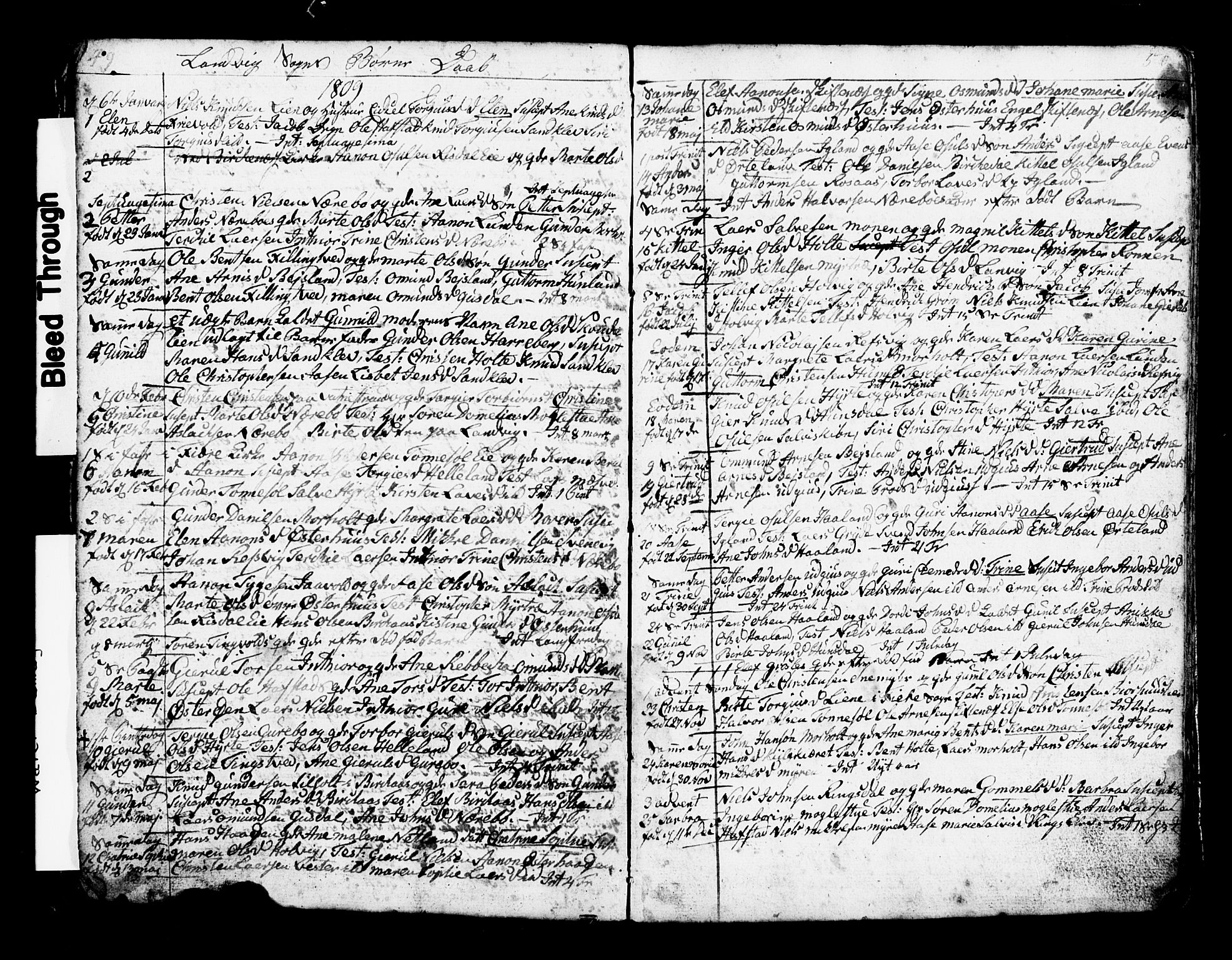 Hommedal sokneprestkontor, AV/SAK-1111-0023/F/Fb/Fbb/L0002: Parish register (copy) no. B 2 /1, 1791-1819, p. 49-50