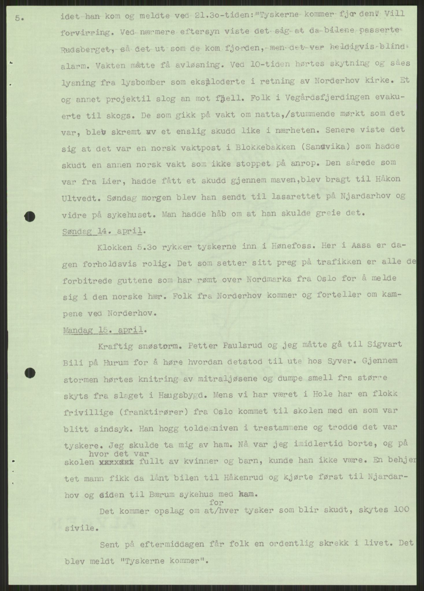 Forsvaret, Forsvarets krigshistoriske avdeling, AV/RA-RAFA-2017/Y/Ya/L0014: II-C-11-31 - Fylkesmenn.  Rapporter om krigsbegivenhetene 1940., 1940, p. 475