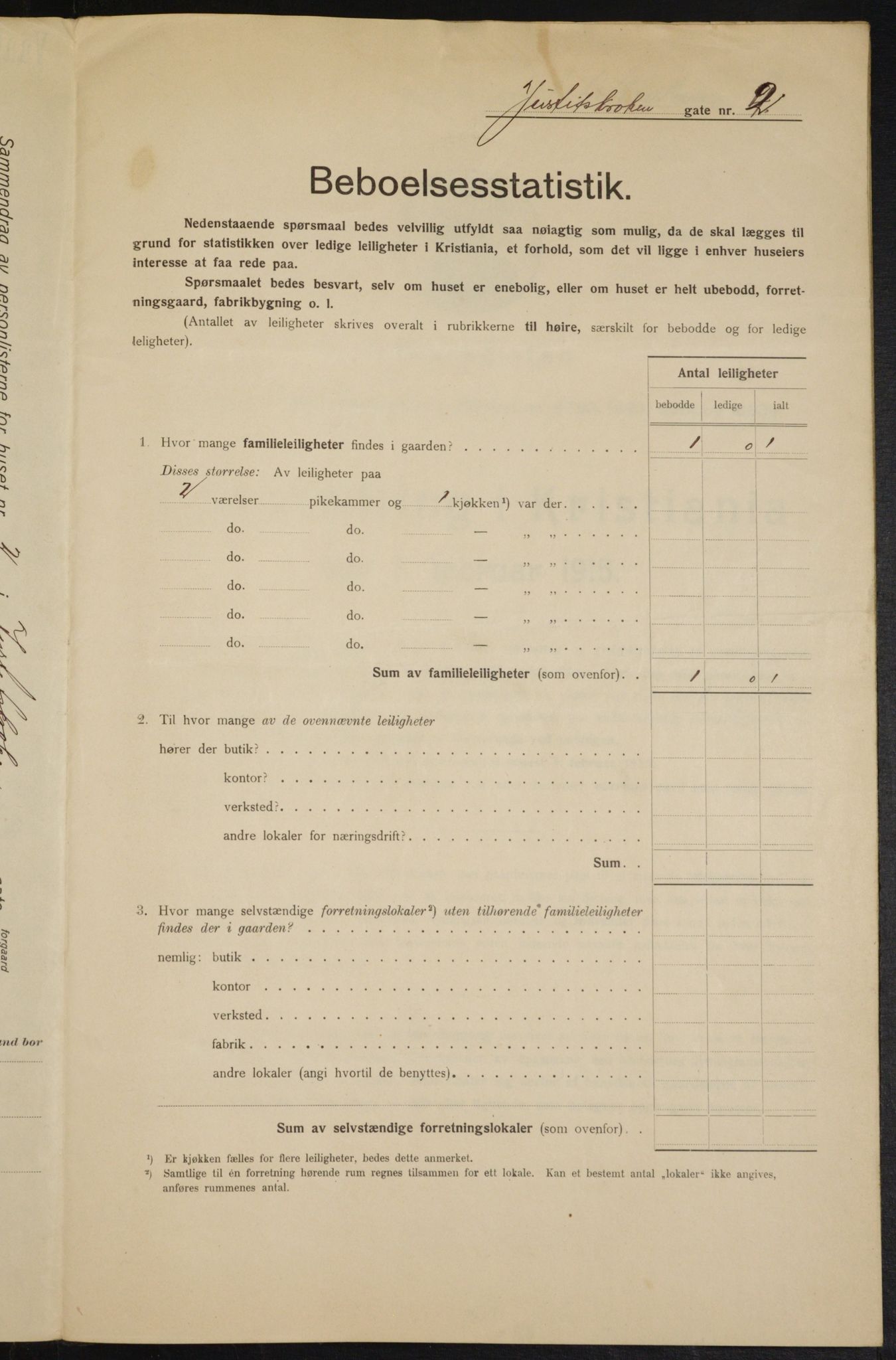 OBA, Municipal Census 1915 for Kristiania, 1915, p. 47200