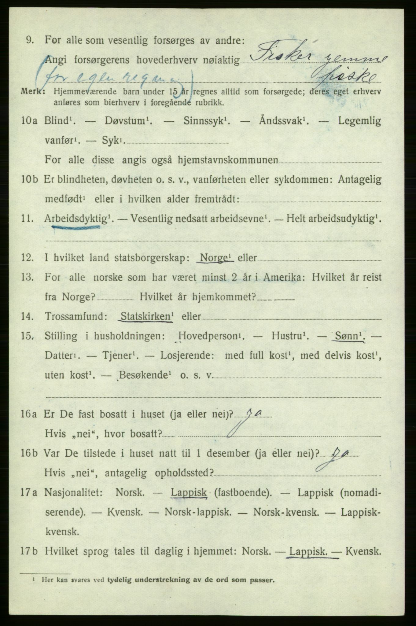 SATØ, 1920 census for , 1920, p. 655