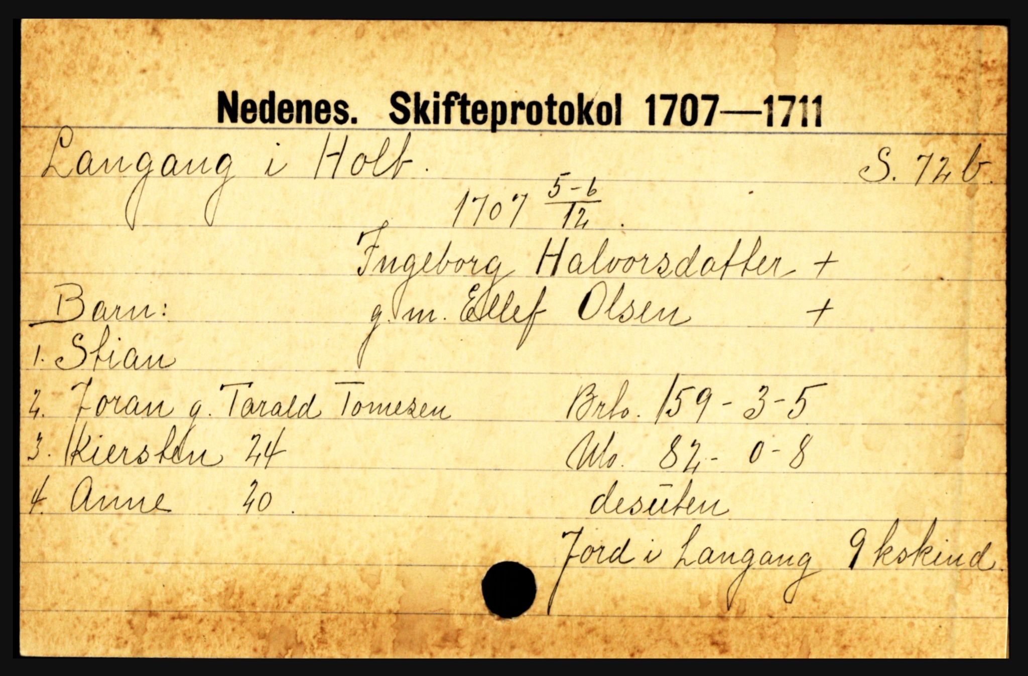 Nedenes sorenskriveri før 1824, AV/SAK-1221-0007/H, p. 16793