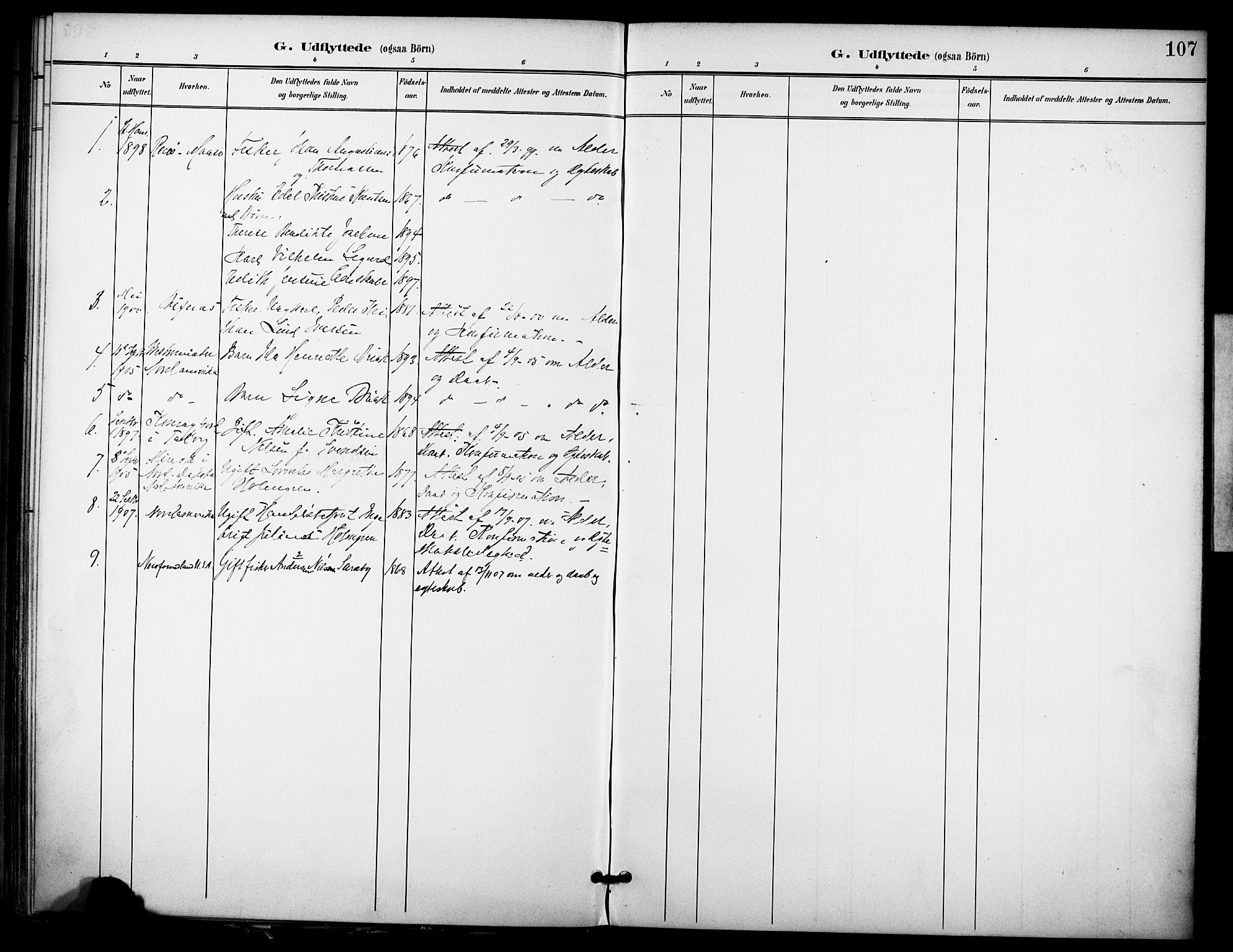 Hammerfest sokneprestkontor, SATØ/S-1347/H/Ha/L0012.kirke: Parish register (official) no. 12, 1898-1908, p. 107